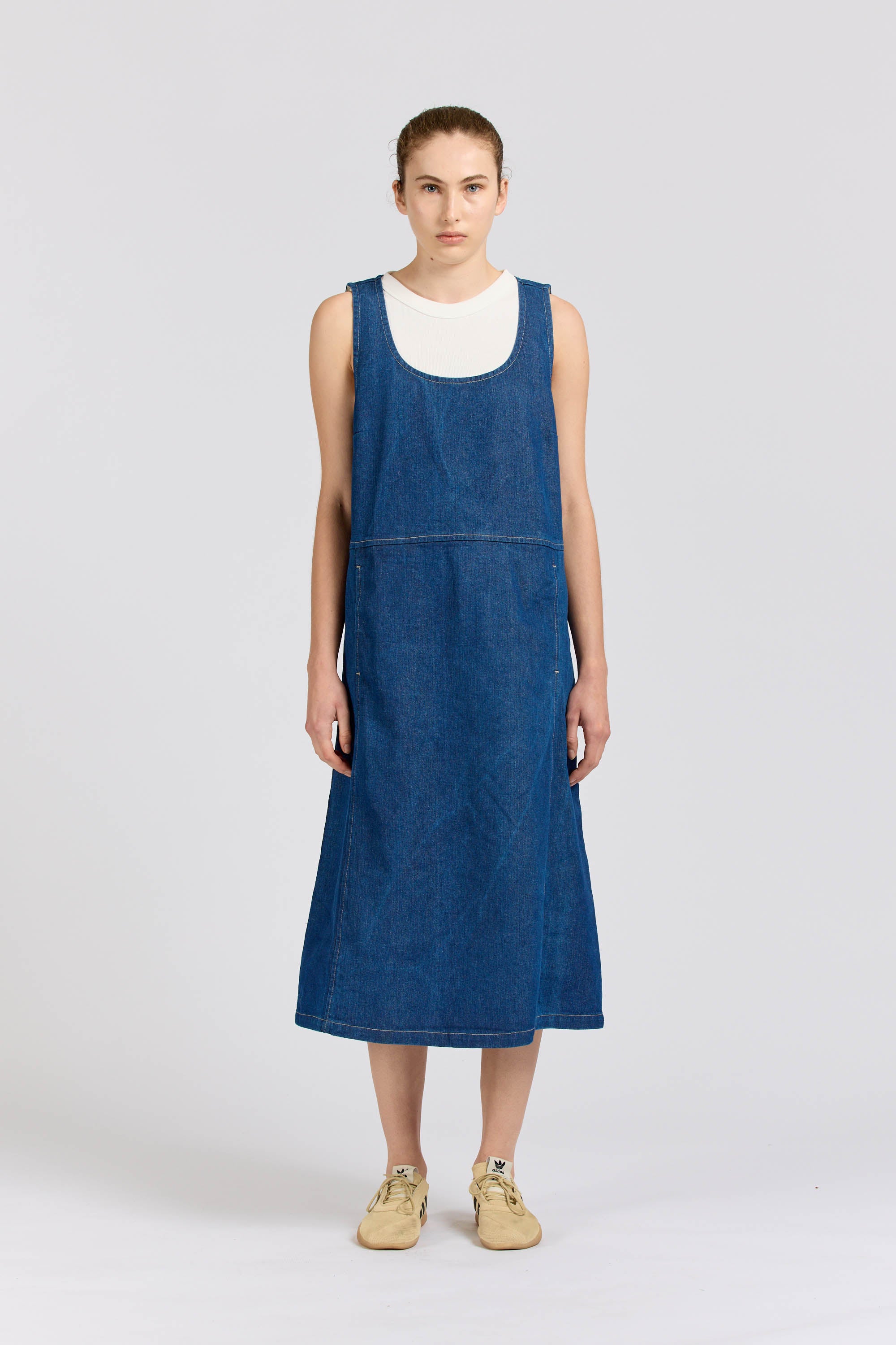 handsom denim dress Deandra Denim Stretch Maxi Dress - Dark Denim