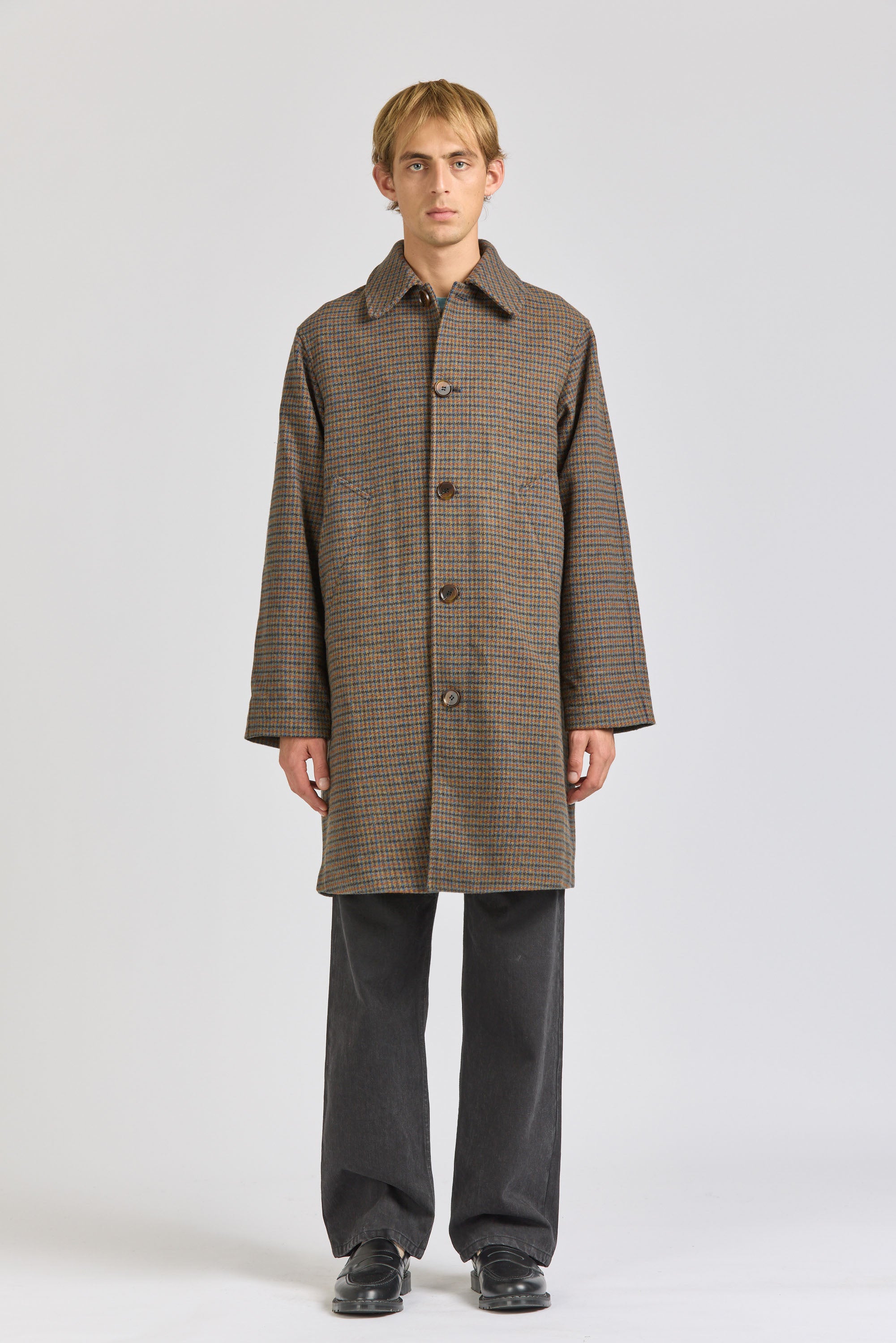 Men's Check Wool Coat – Handsom