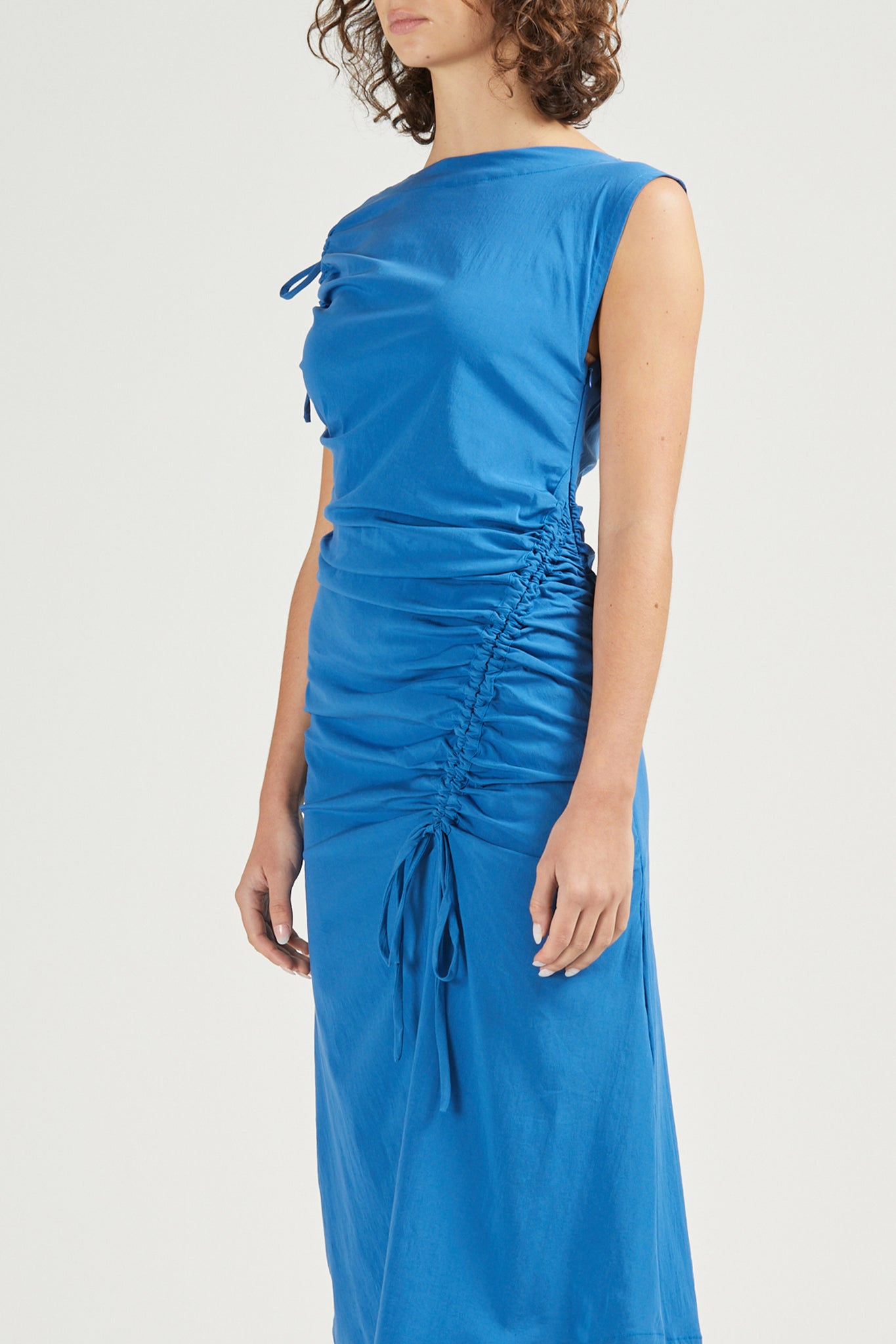 Asymmetric Dress, Cobalt