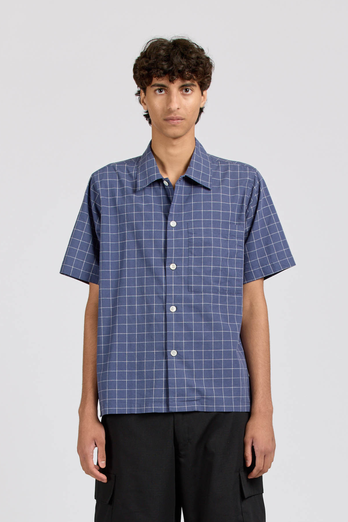 Box Shirt Short Sleeve, Square Check