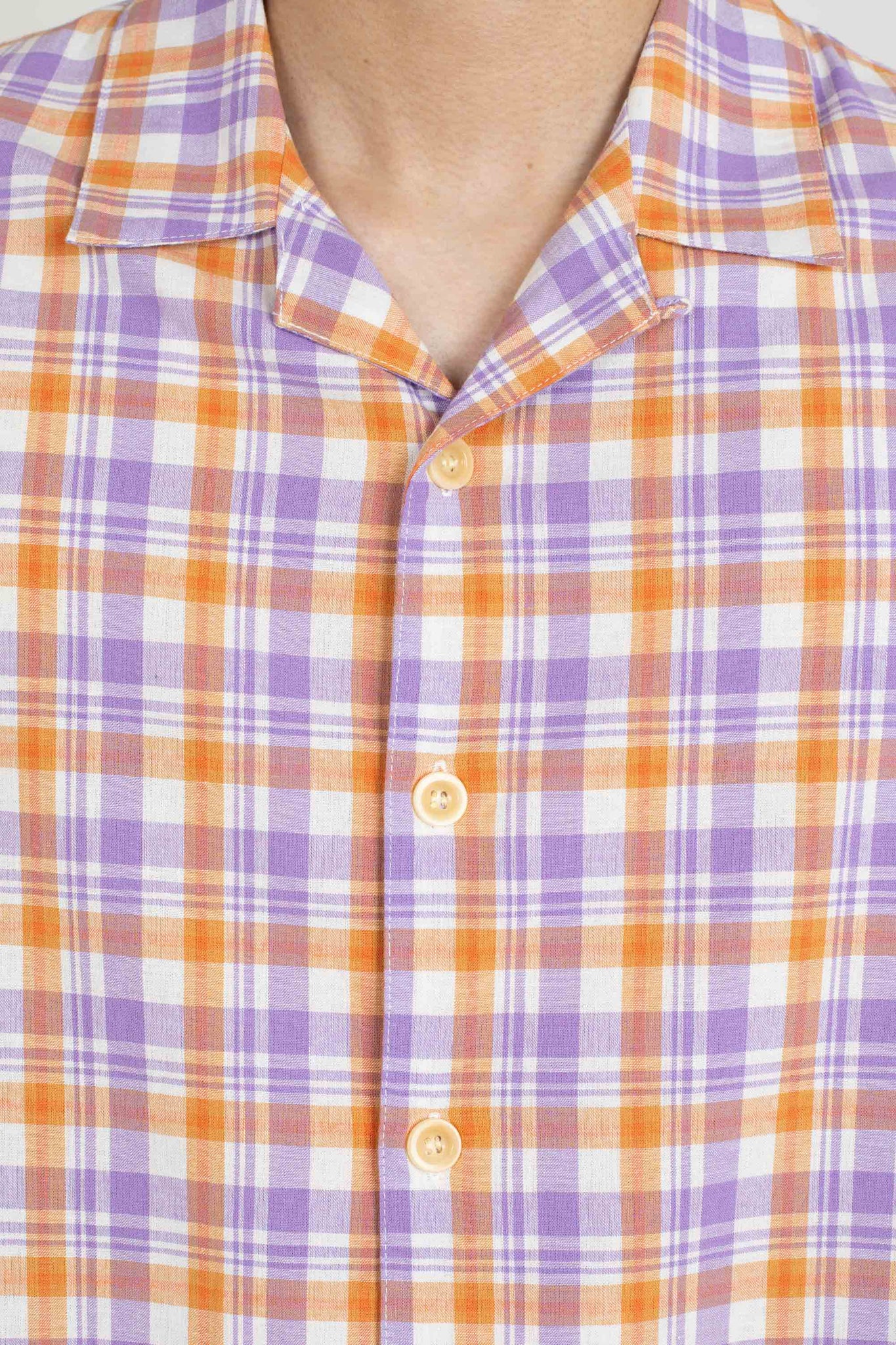 Mid West Short Sleeve, Purple Check