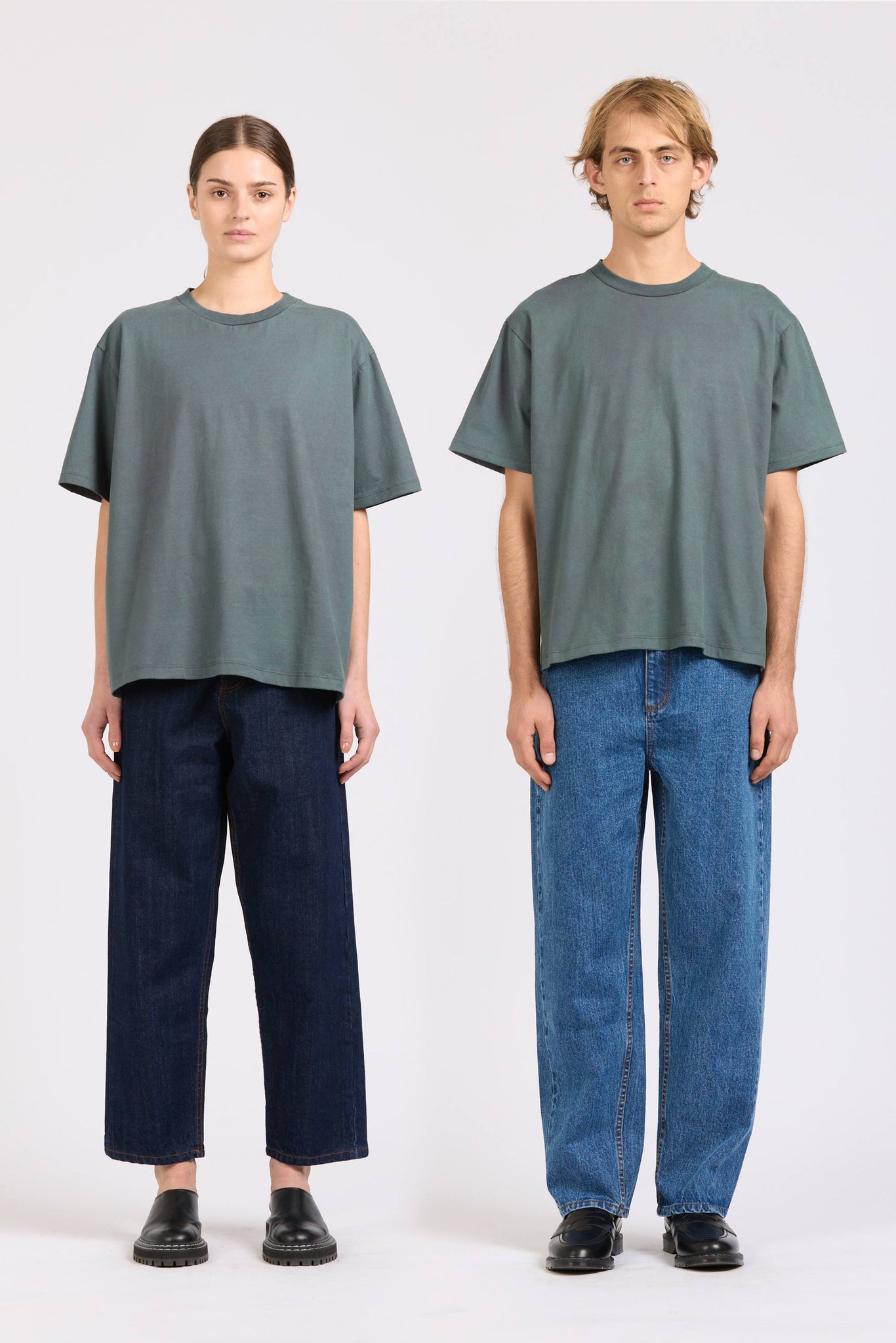 Frame Tee, Teal Wash