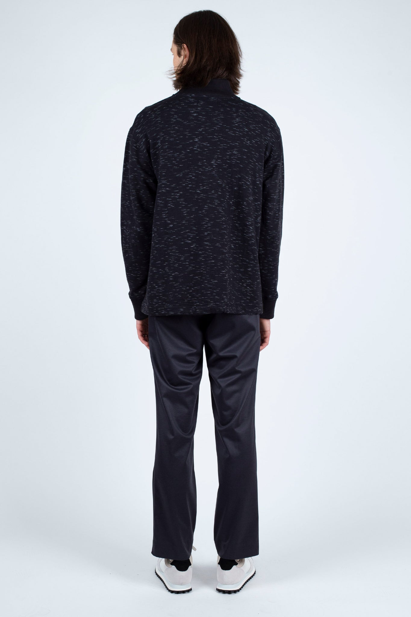 Zip Funnel Neck, Fleck