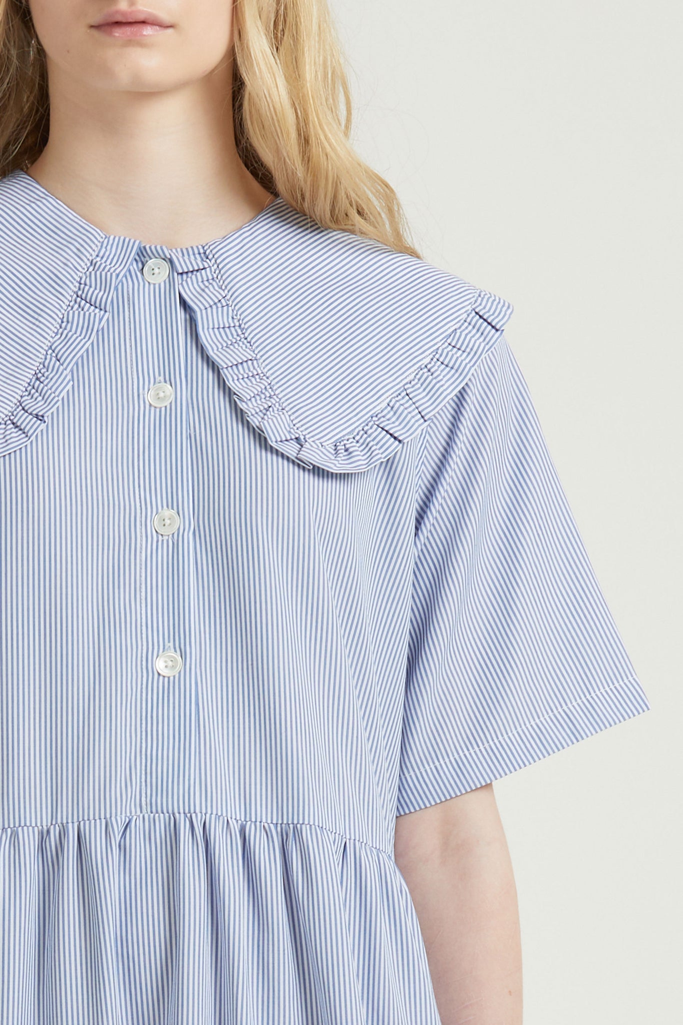 Big Frill Midi, Bamboo Stripe, Blue