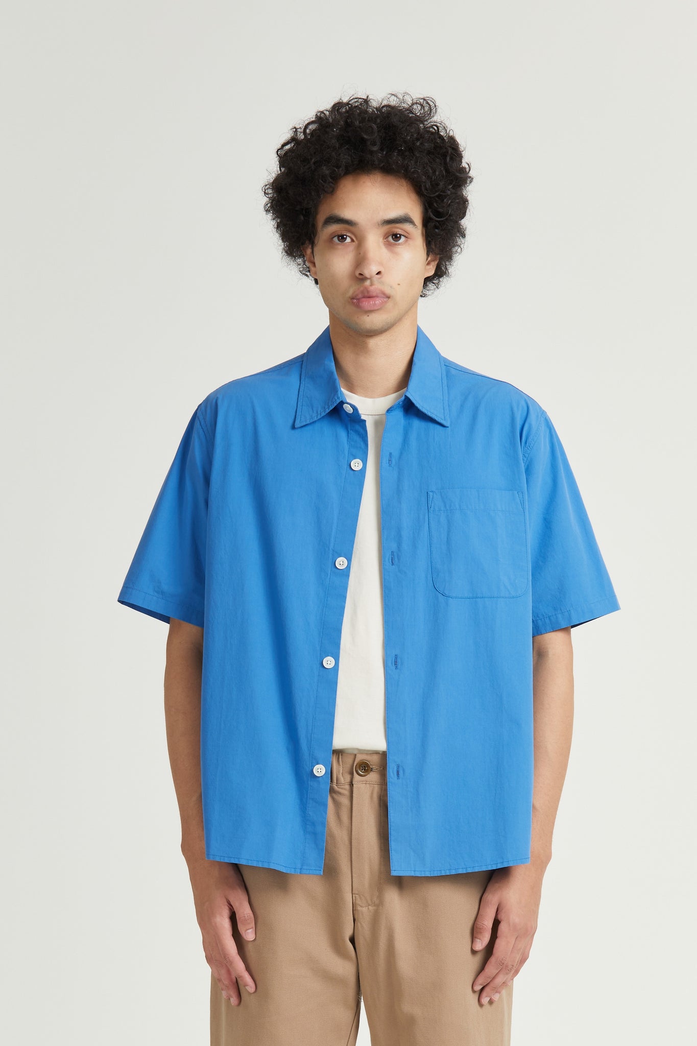 Men's Super Shirt SS, Poplin, Cobalt