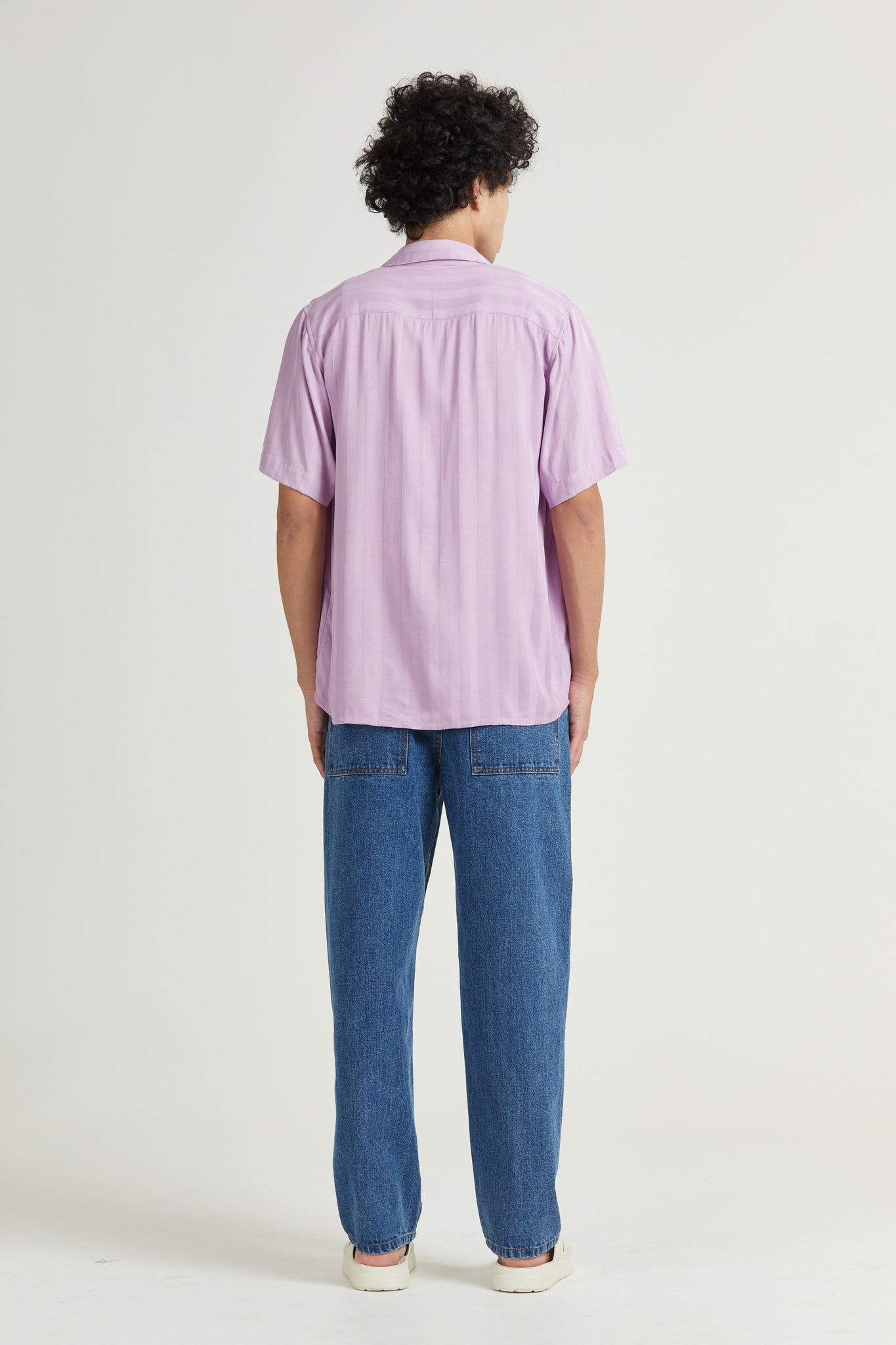 Mid West Short Sleeve, Viscose Stripe, Lotus