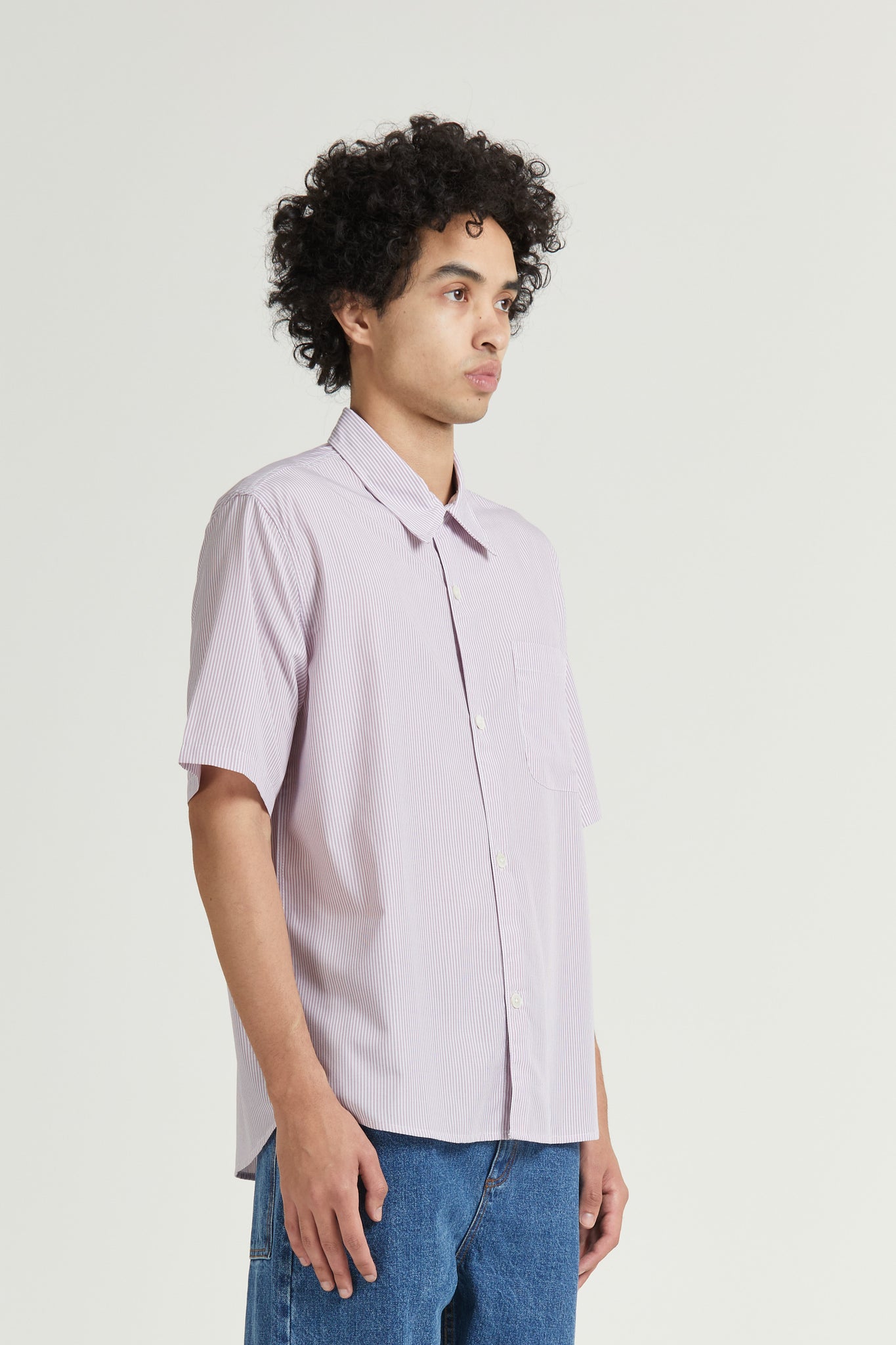 Men's Super Shirt SS, Bamboo Stripe, Blush