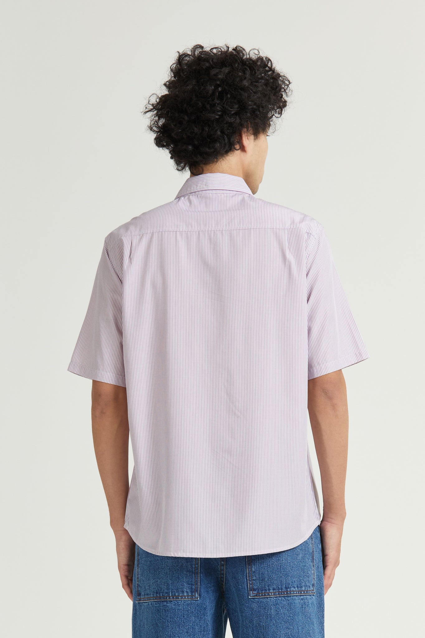 Men's Super Shirt SS, Bamboo Stripe, Blush