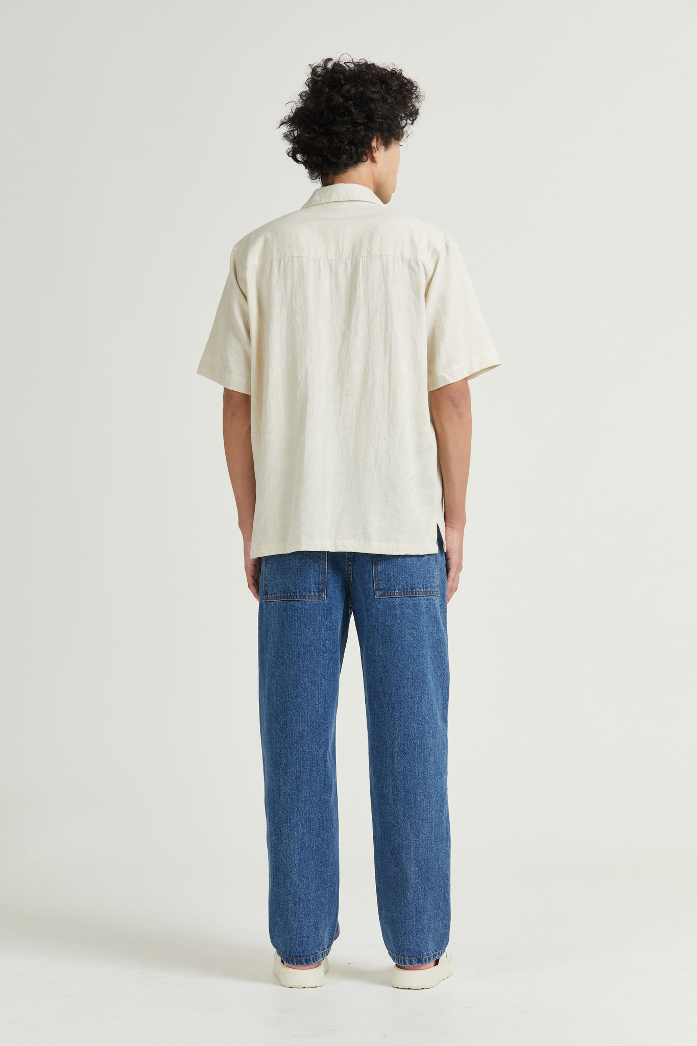 Box Shirt Short Sleeve, Wave Cotton, Fog