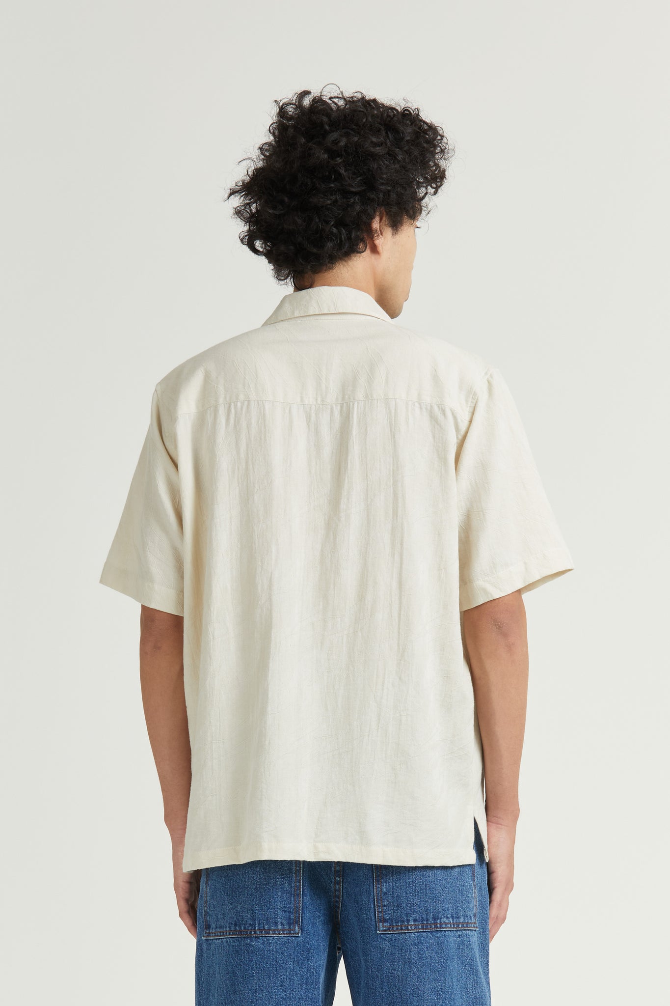 Box Shirt Short Sleeve, Wave Cotton, Fog