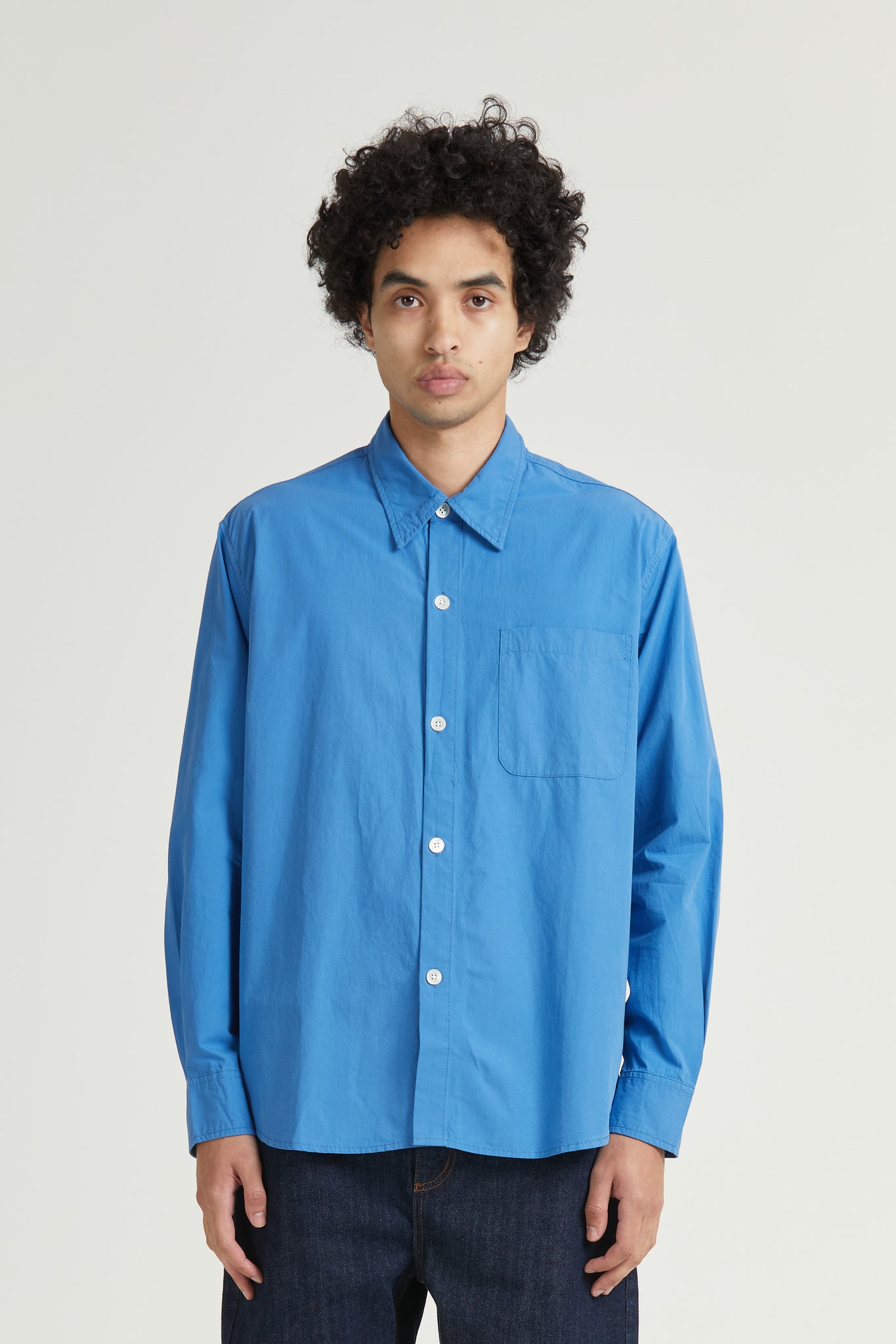 Men's Super Shirt, Poplin, Blue