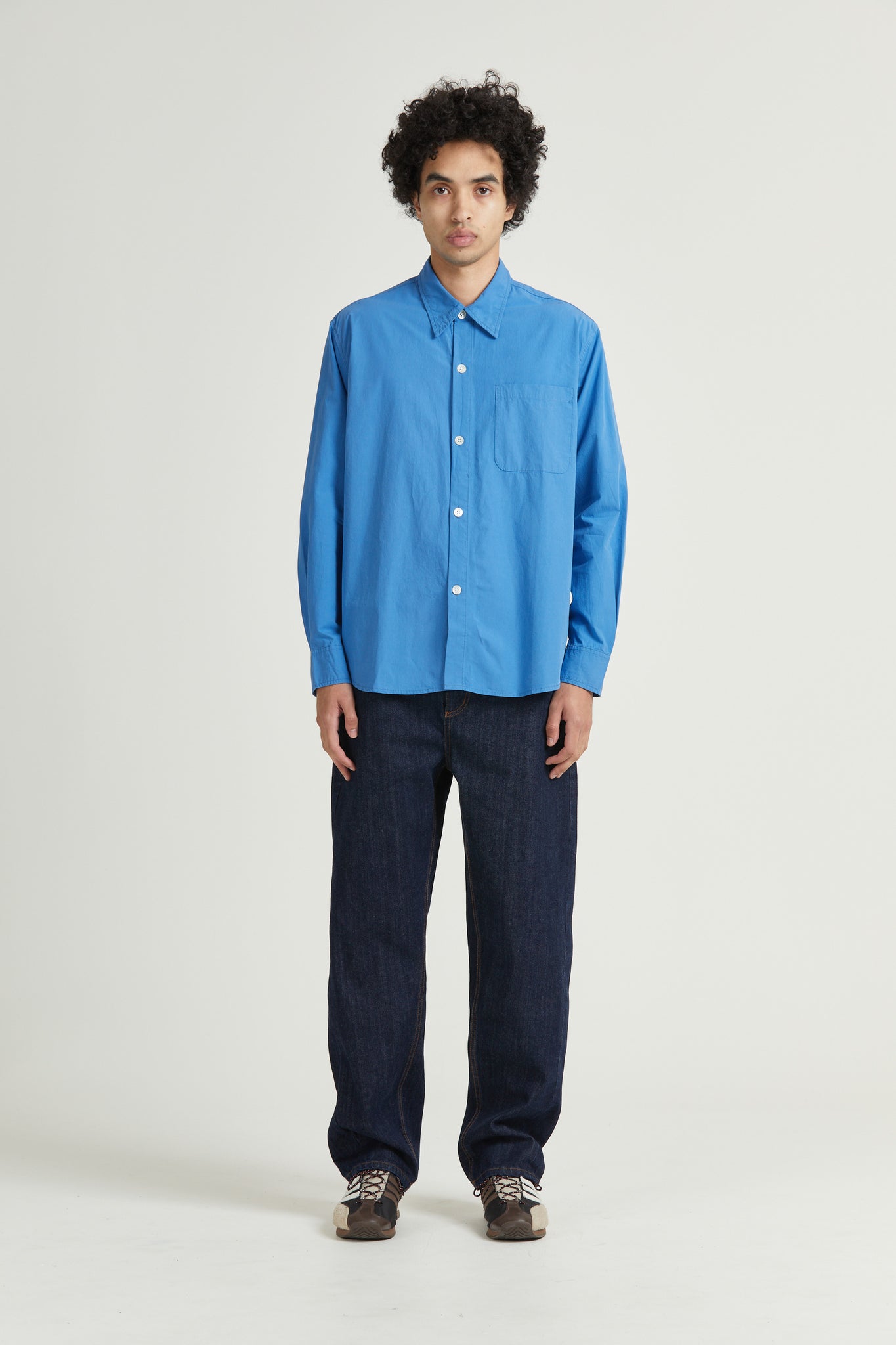 Men's Super Shirt, Poplin, Blue