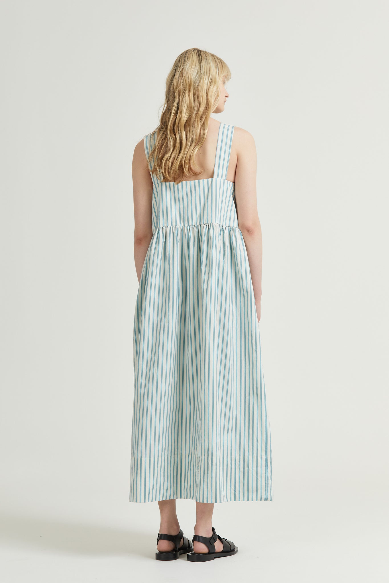 Poplin Tie Dress, Deck Stripe