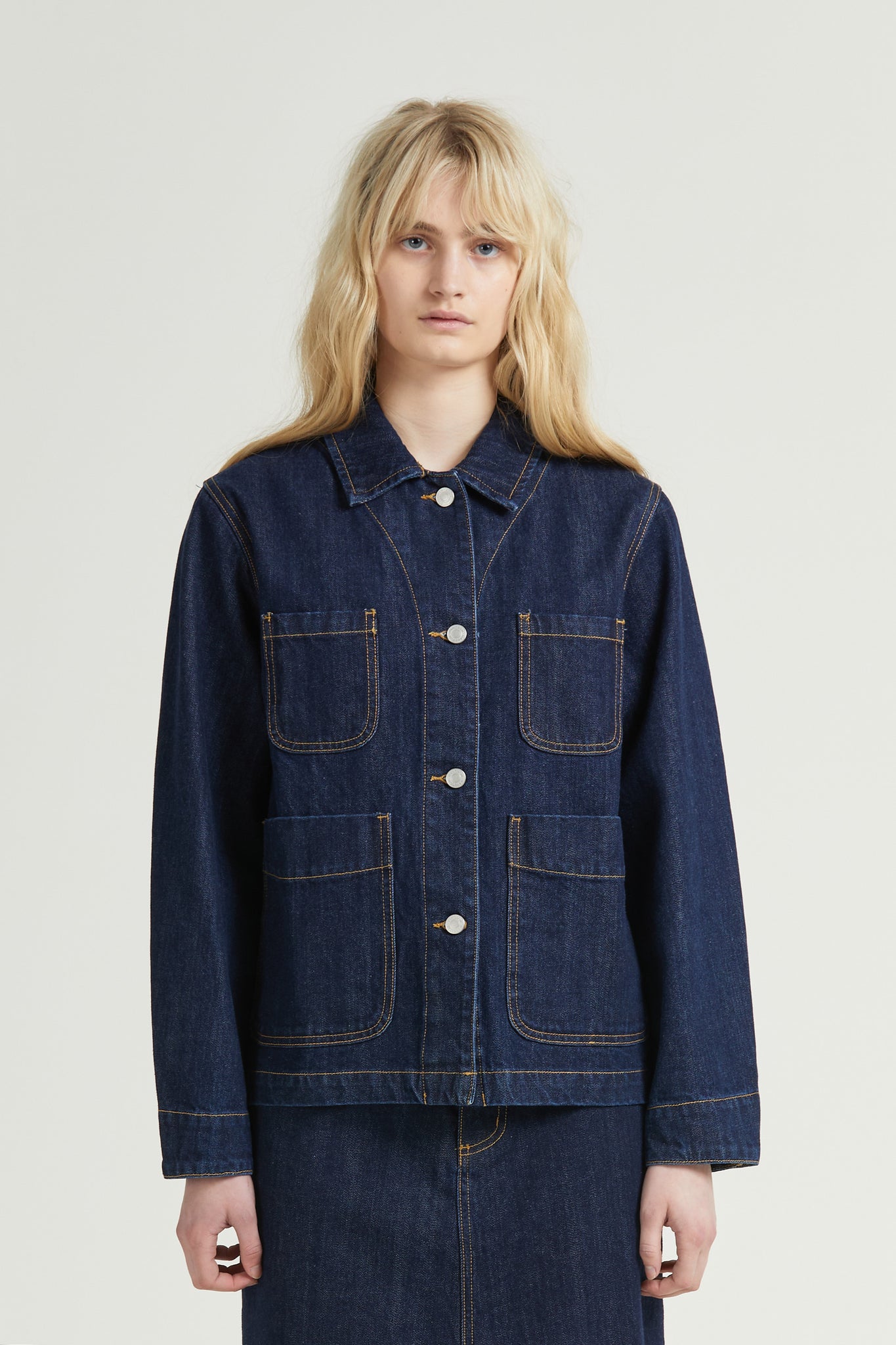 Women's Selvedge Work Jacket, Indigo