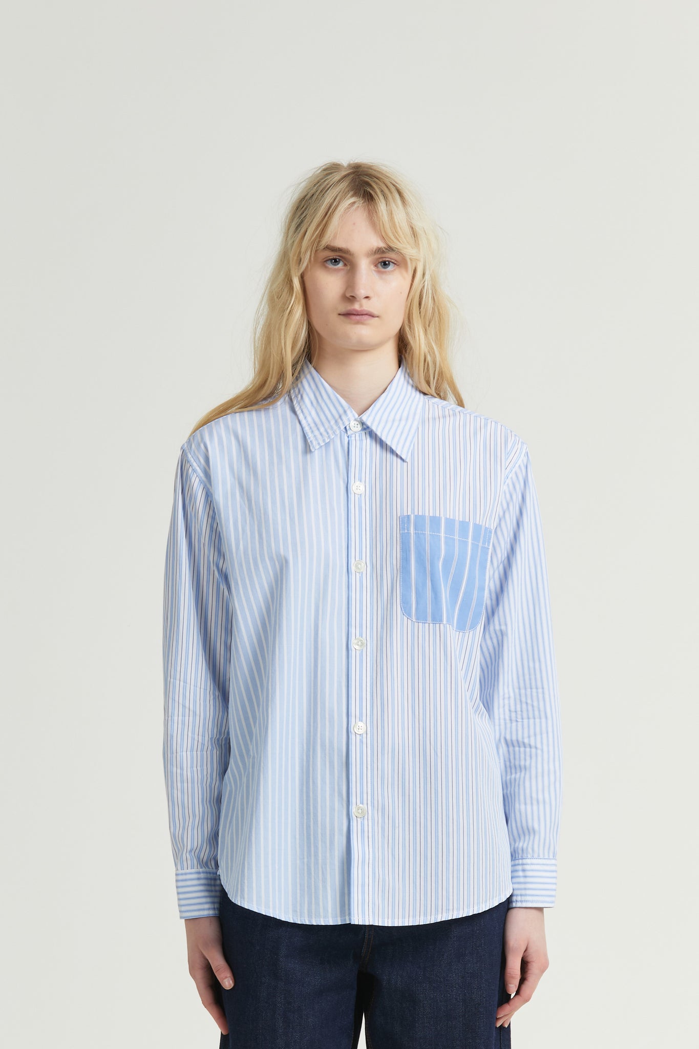 Women's Box Super Shirt, Mixed Stripe