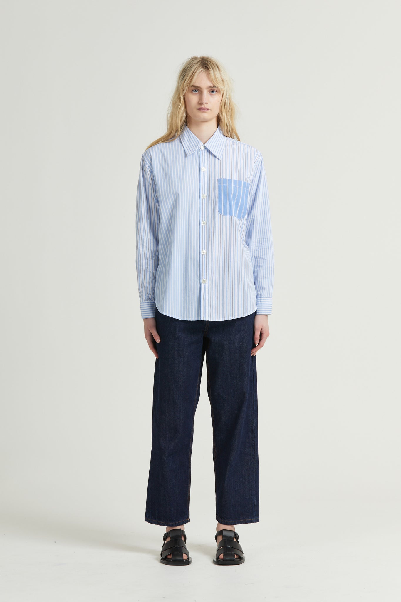 Women's Box Super Shirt, Mixed Stripe