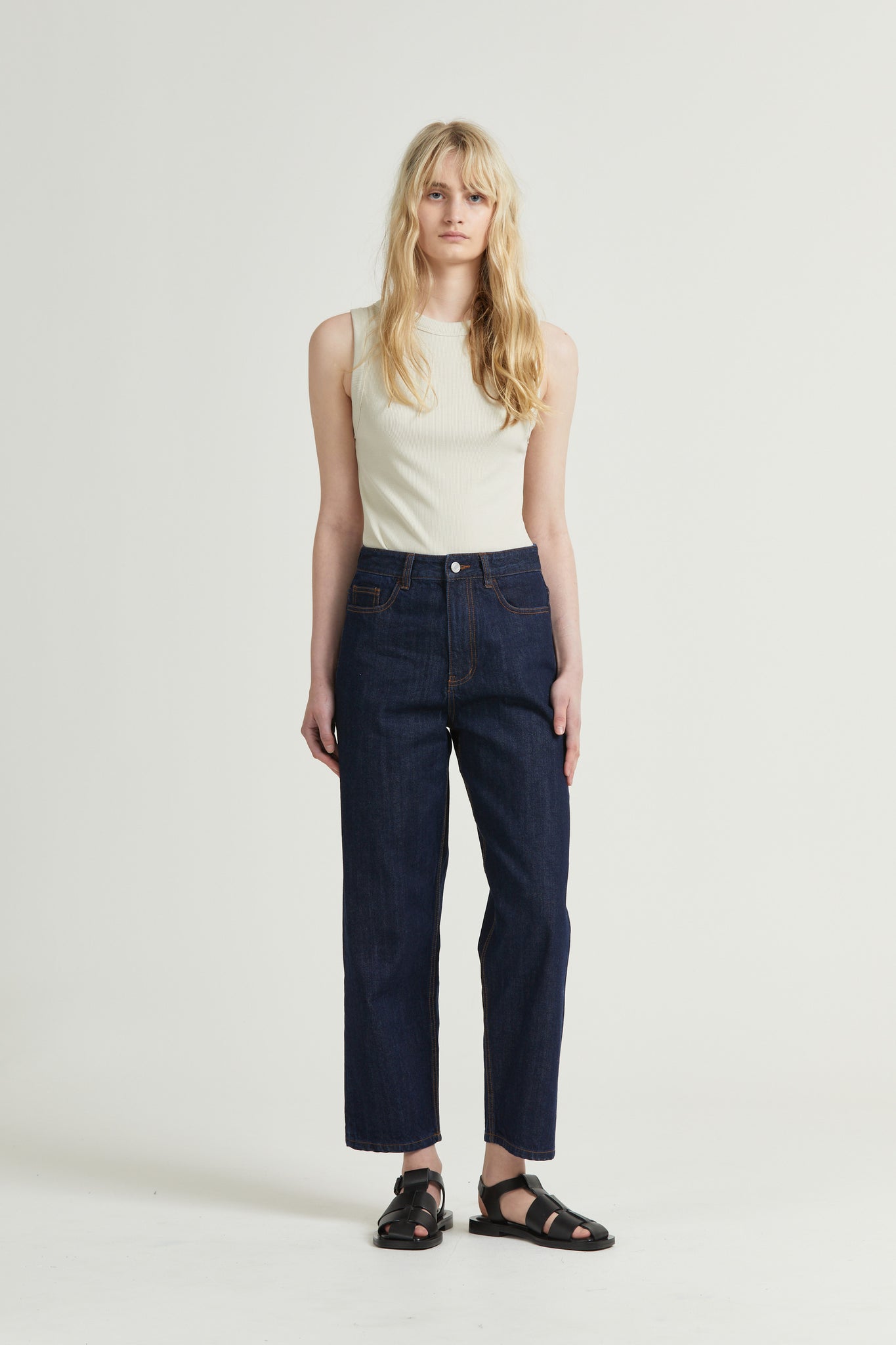 Tapered Crop Jean, Indigo