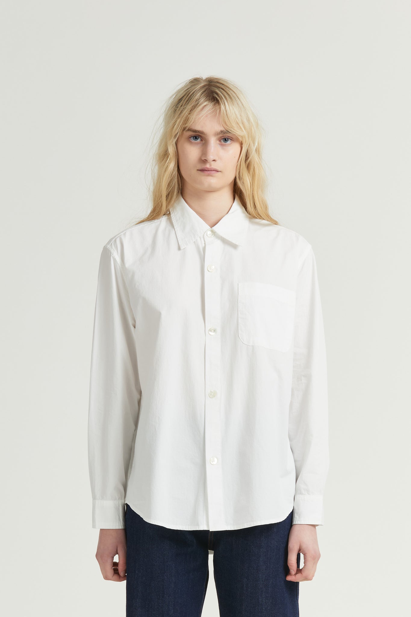 Women's Box Super Shirt, Poplin, White