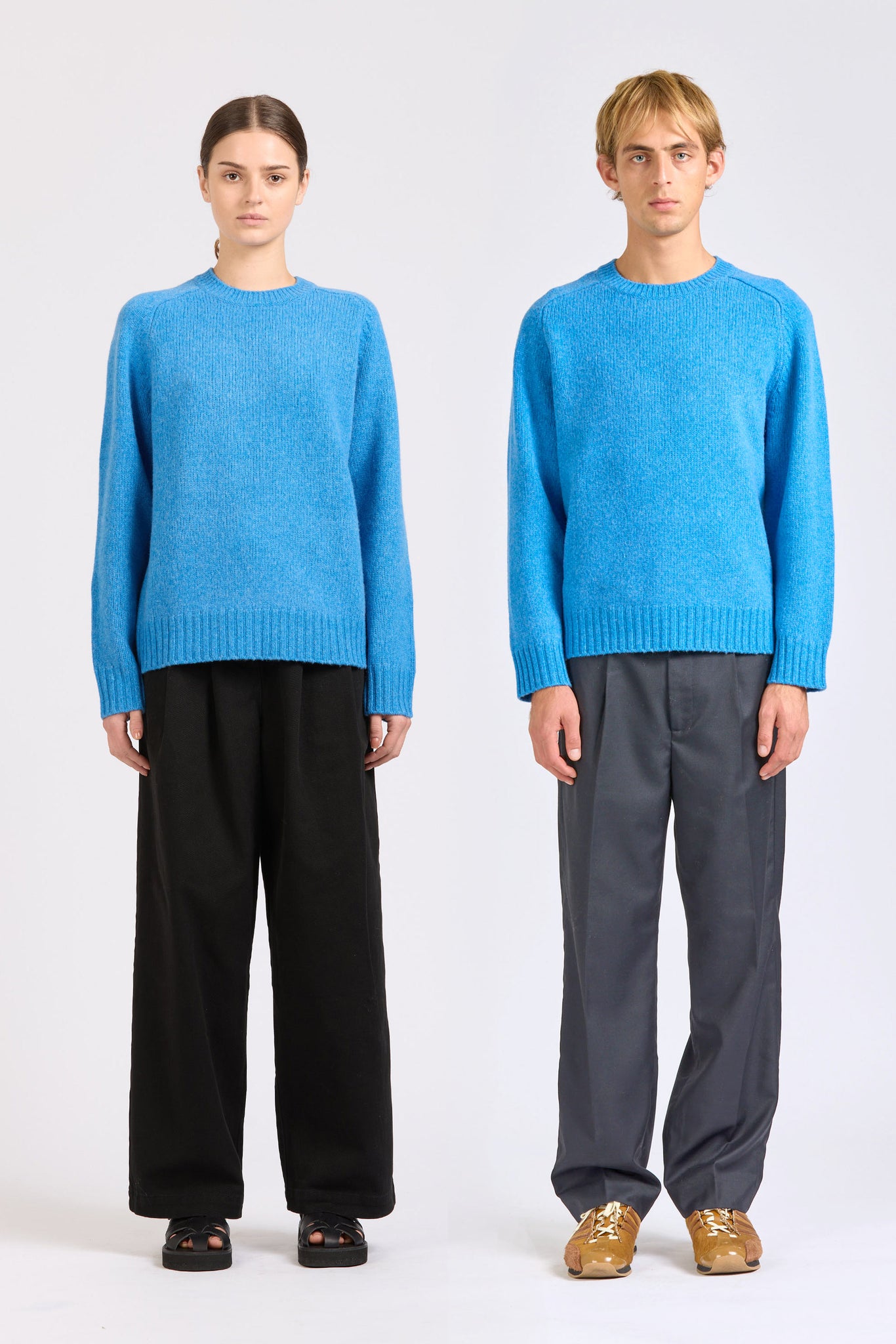 Chunky Crew Knit, Azure