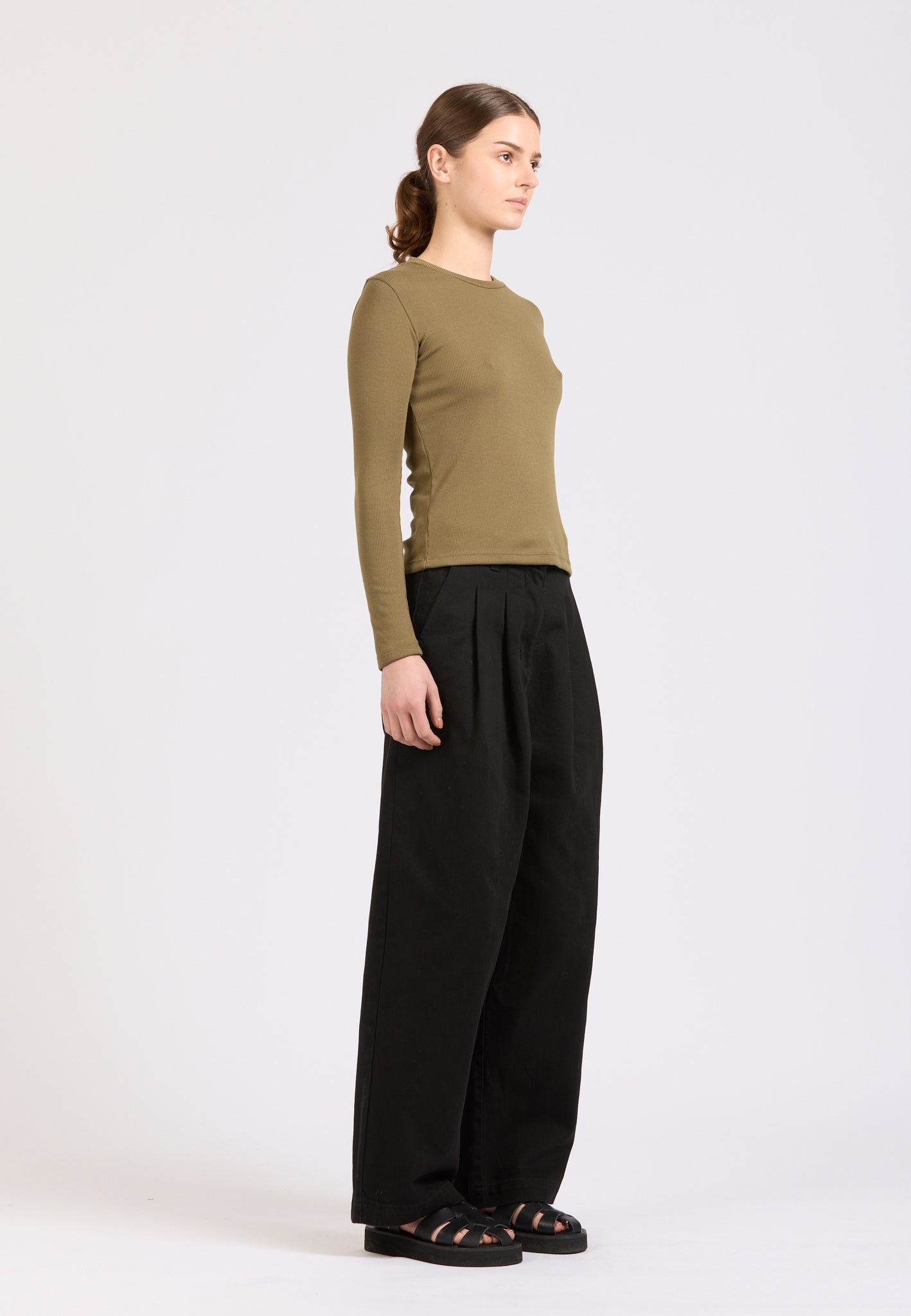 Base Long Sleeve, Dark Olive