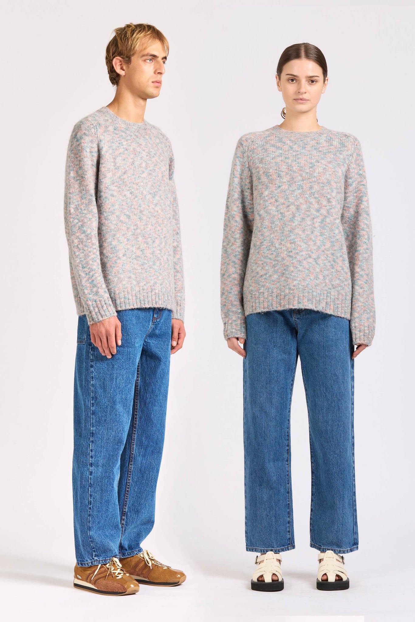 Reflection Crew Knit, Rainbow Alpaca