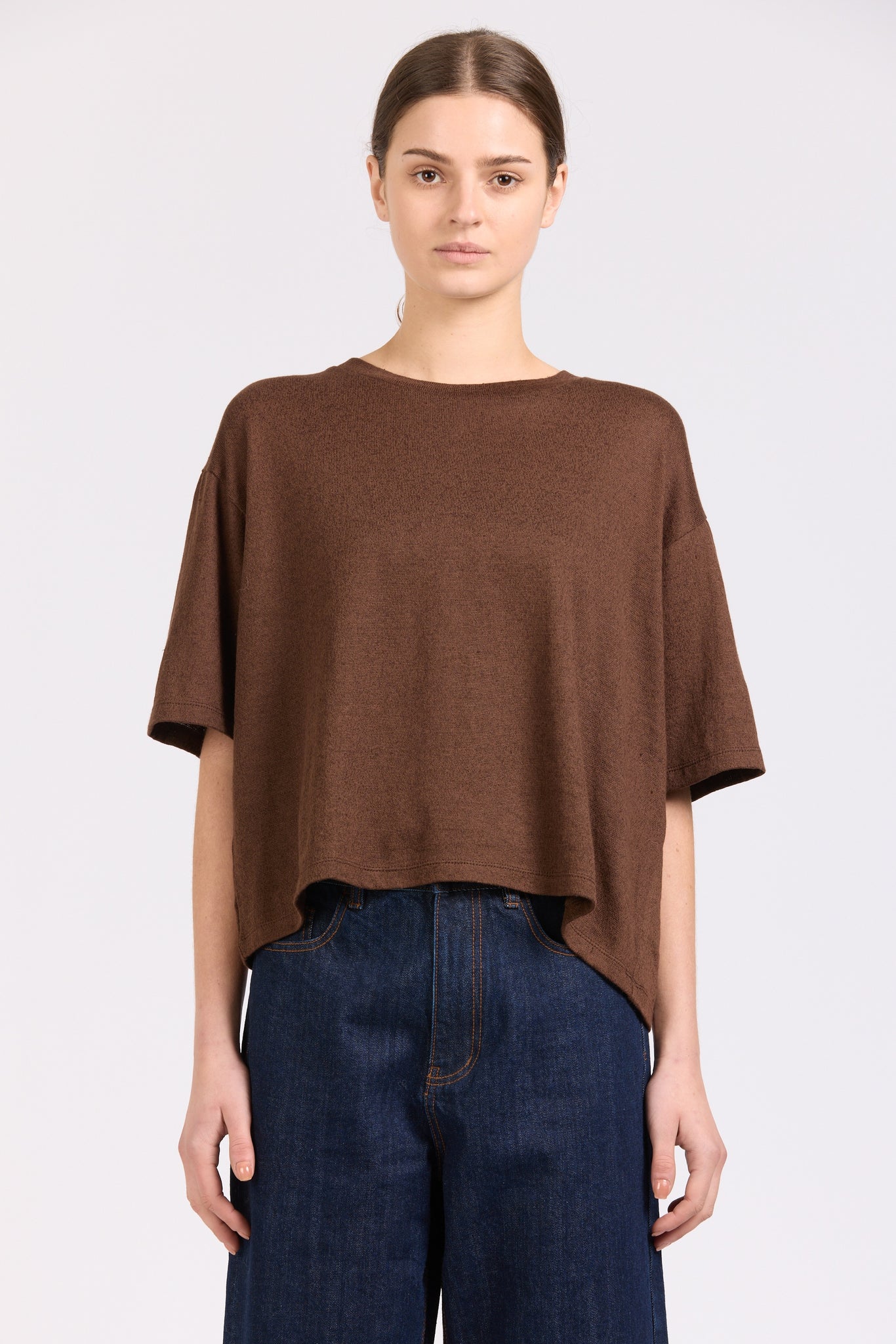 Bug Tee, Linen Cotton, Espresso