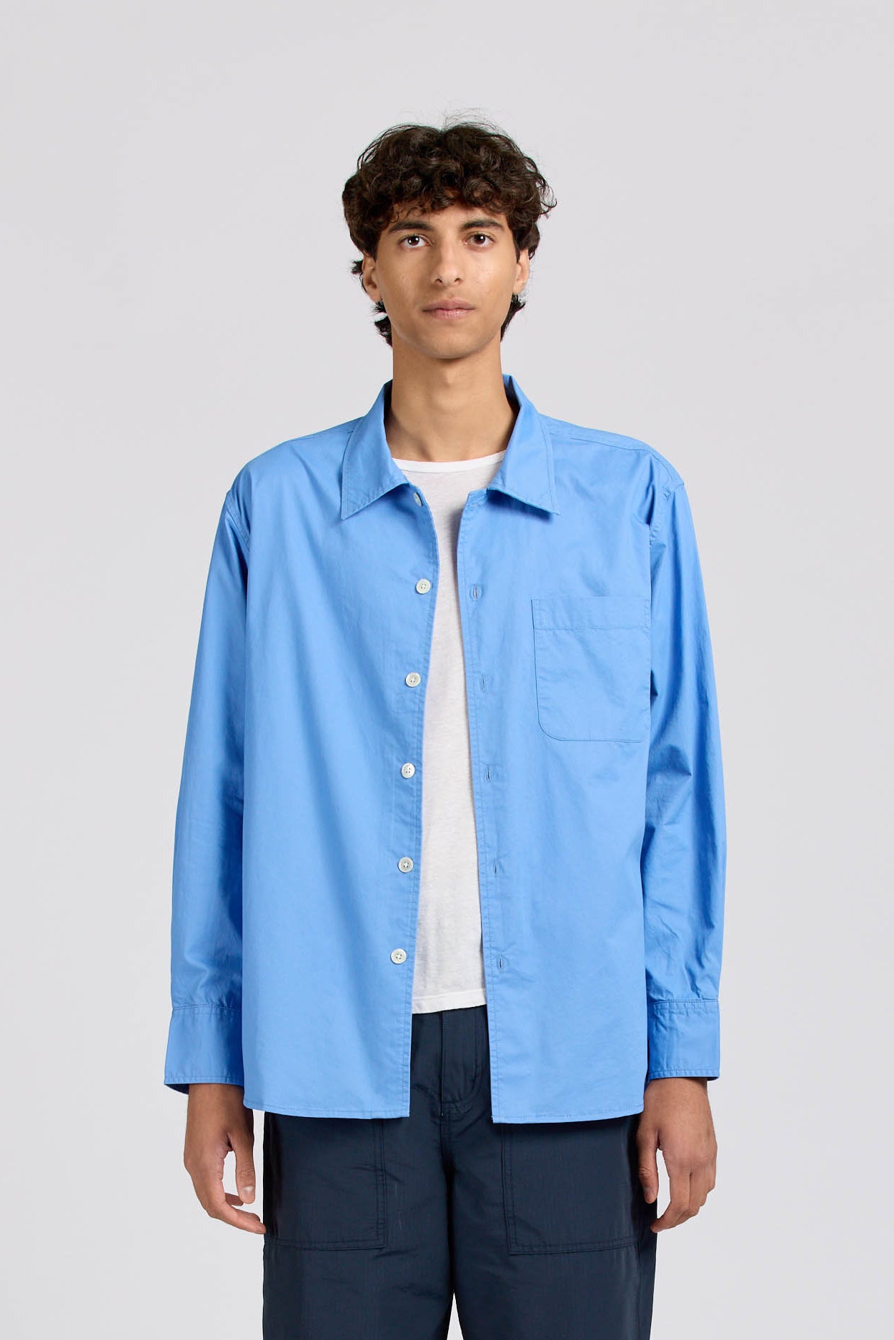 Extra Shirt, Brushed Cotton, Blue