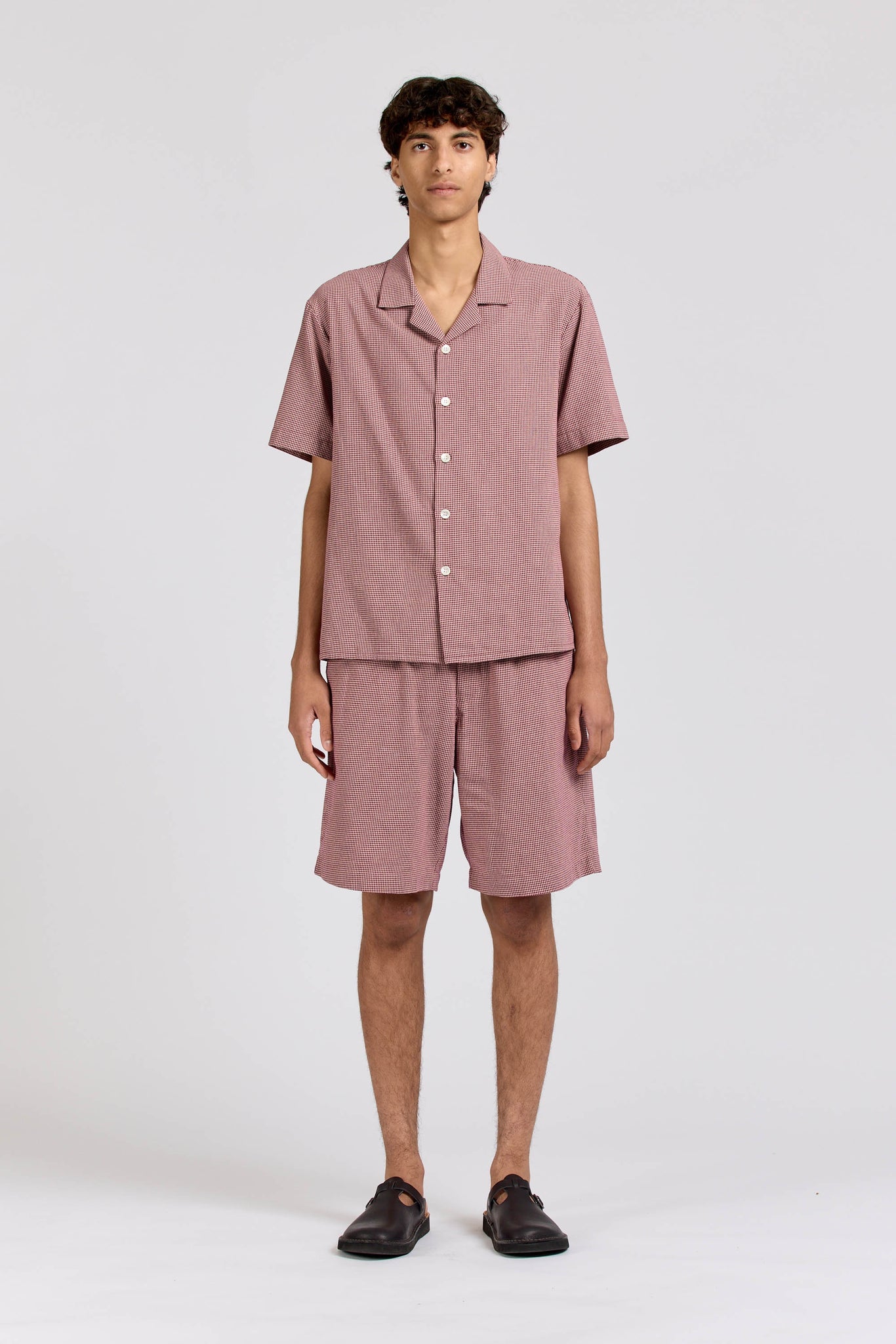 Long Circuit Shorts, Puppytooth, Ruby