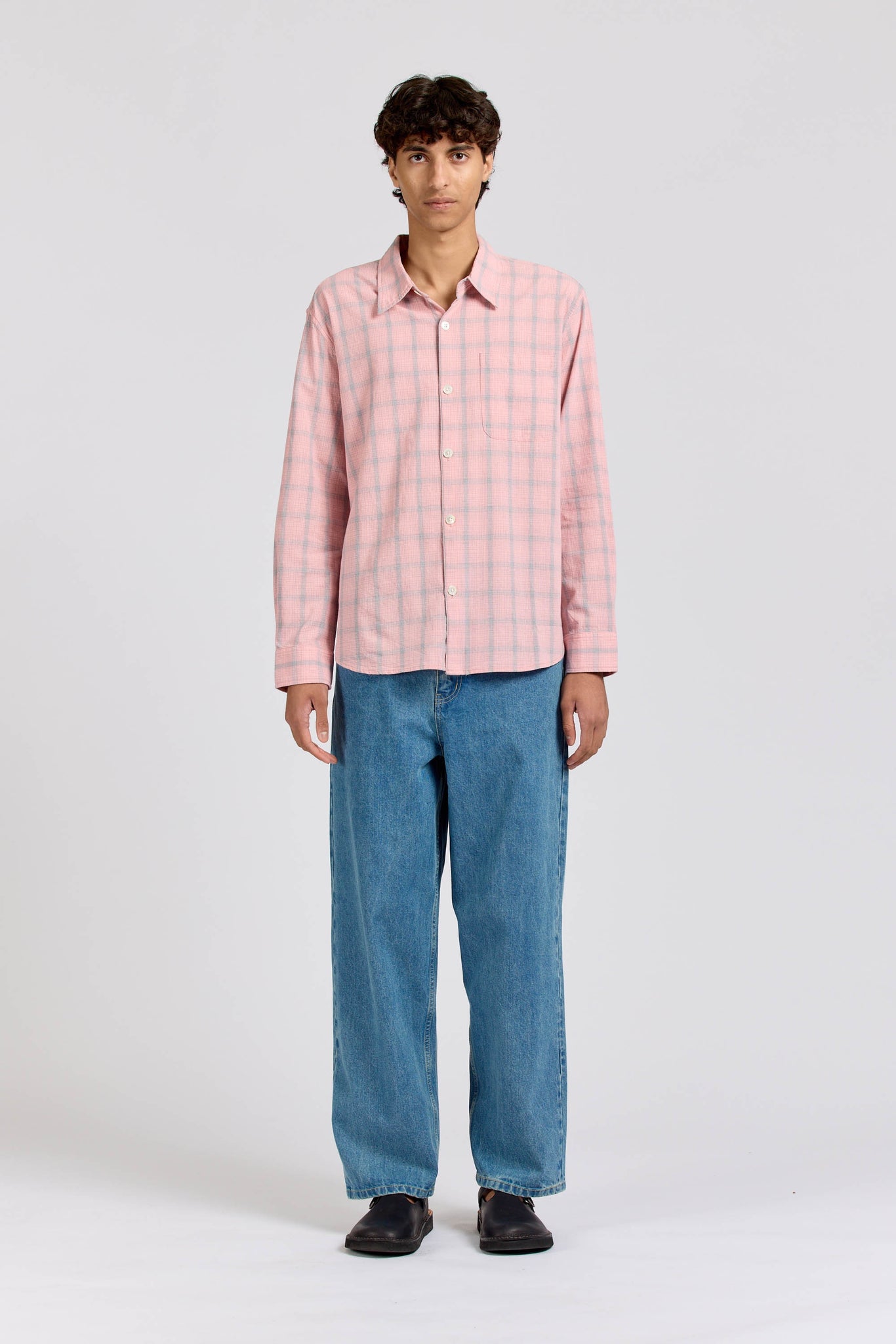 Men's Super Shirt, Check, Pink