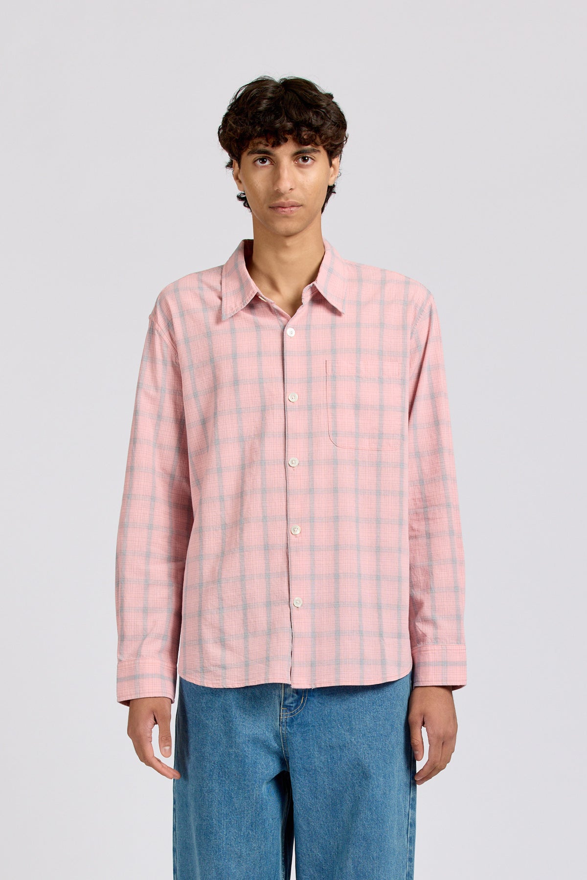 Men's Super Shirt, Check, Pink