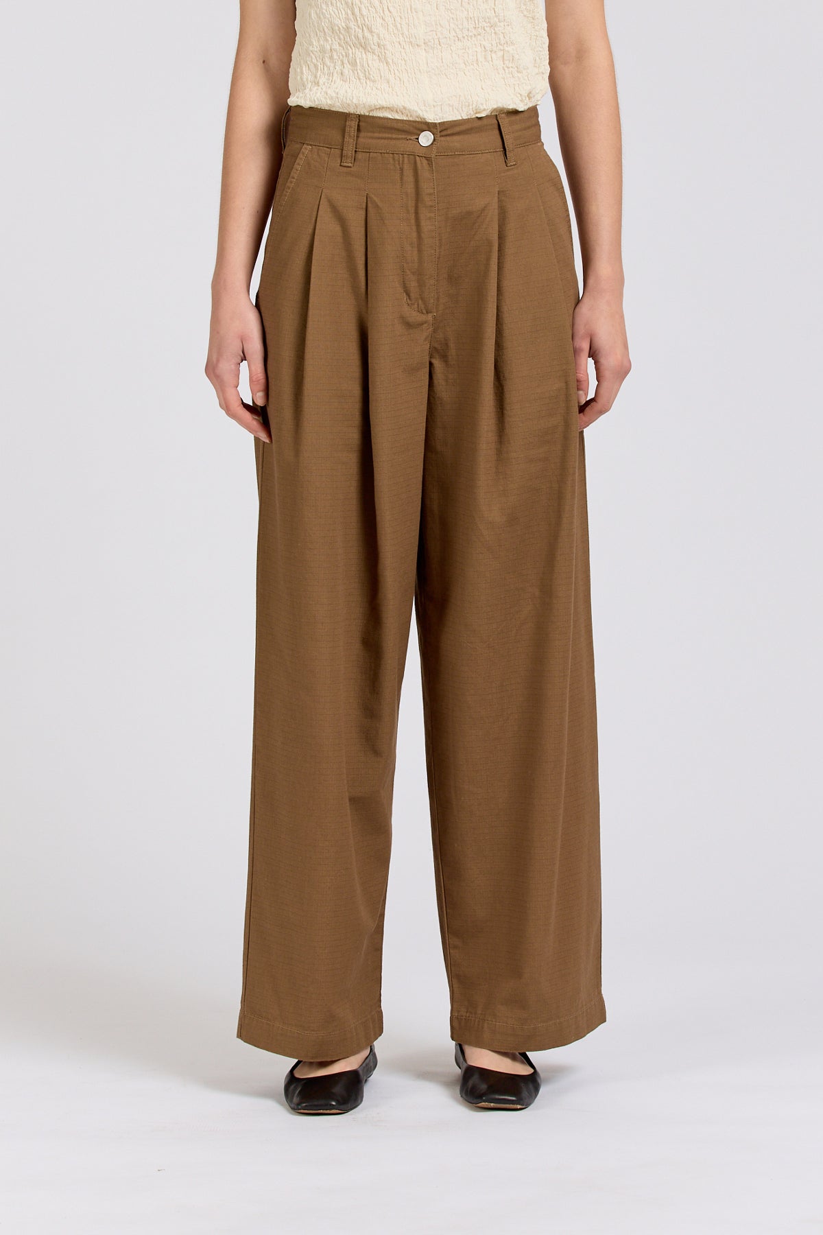 Pleat Pant, Ripstop, Walnut
