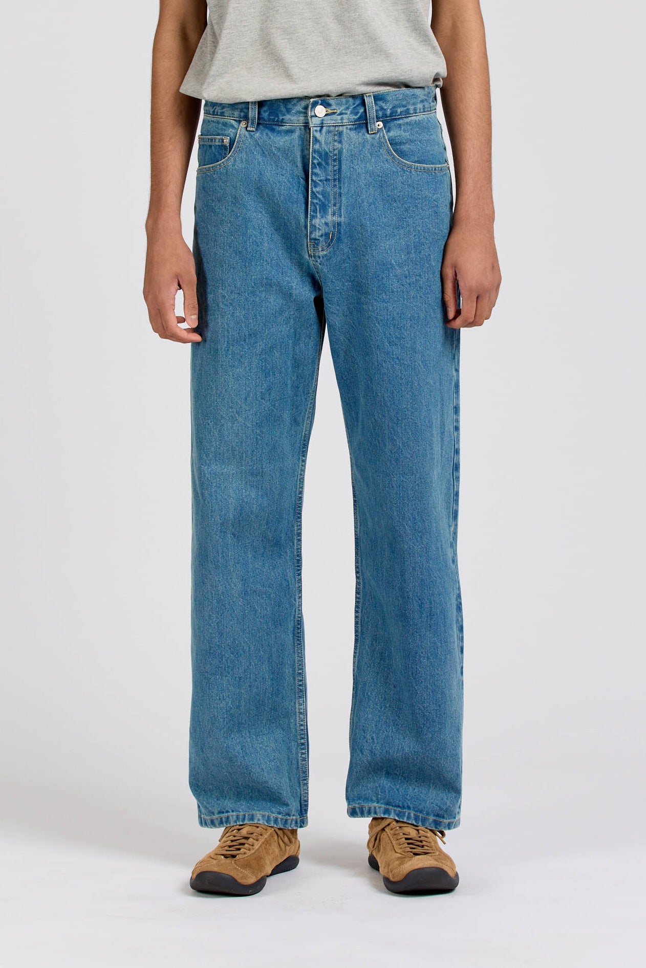 Range Straight Leg Jean, Selvedge Stone Wash