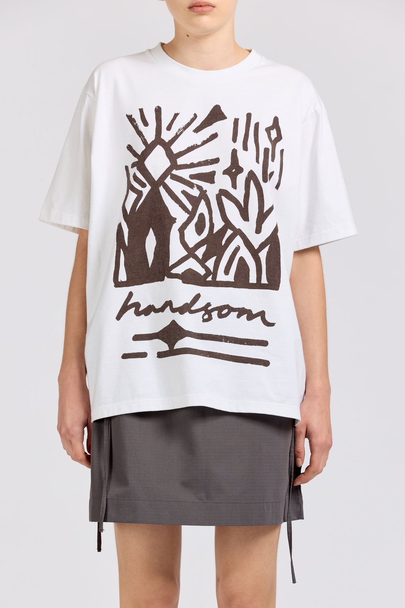 Handsom Frame Tee, Espresso Print
