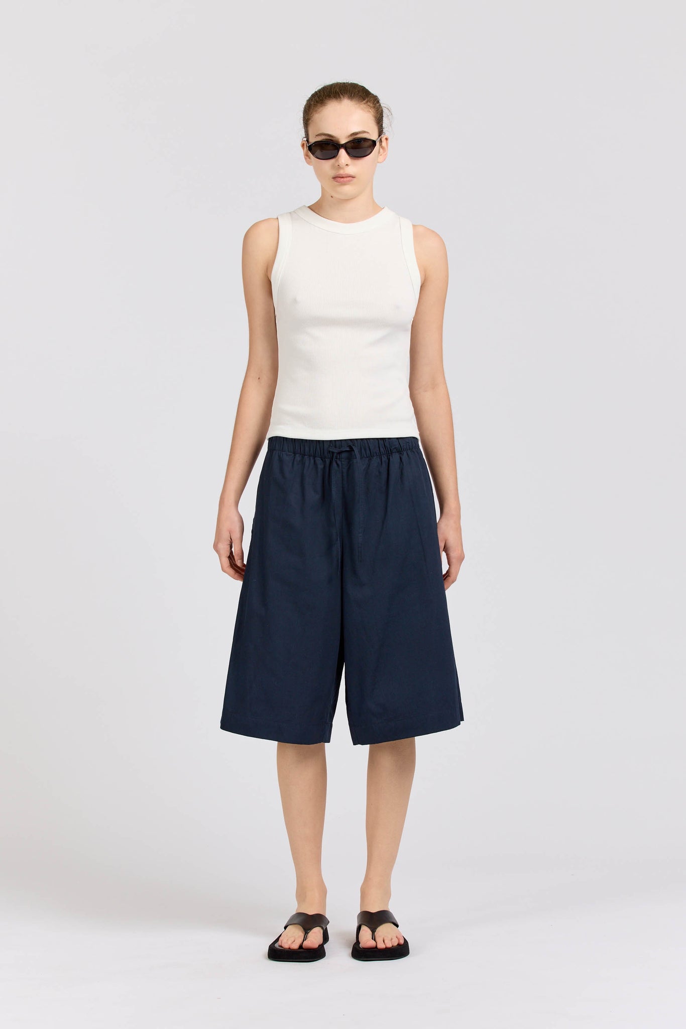 Long Soda Short, Poplin, Navy