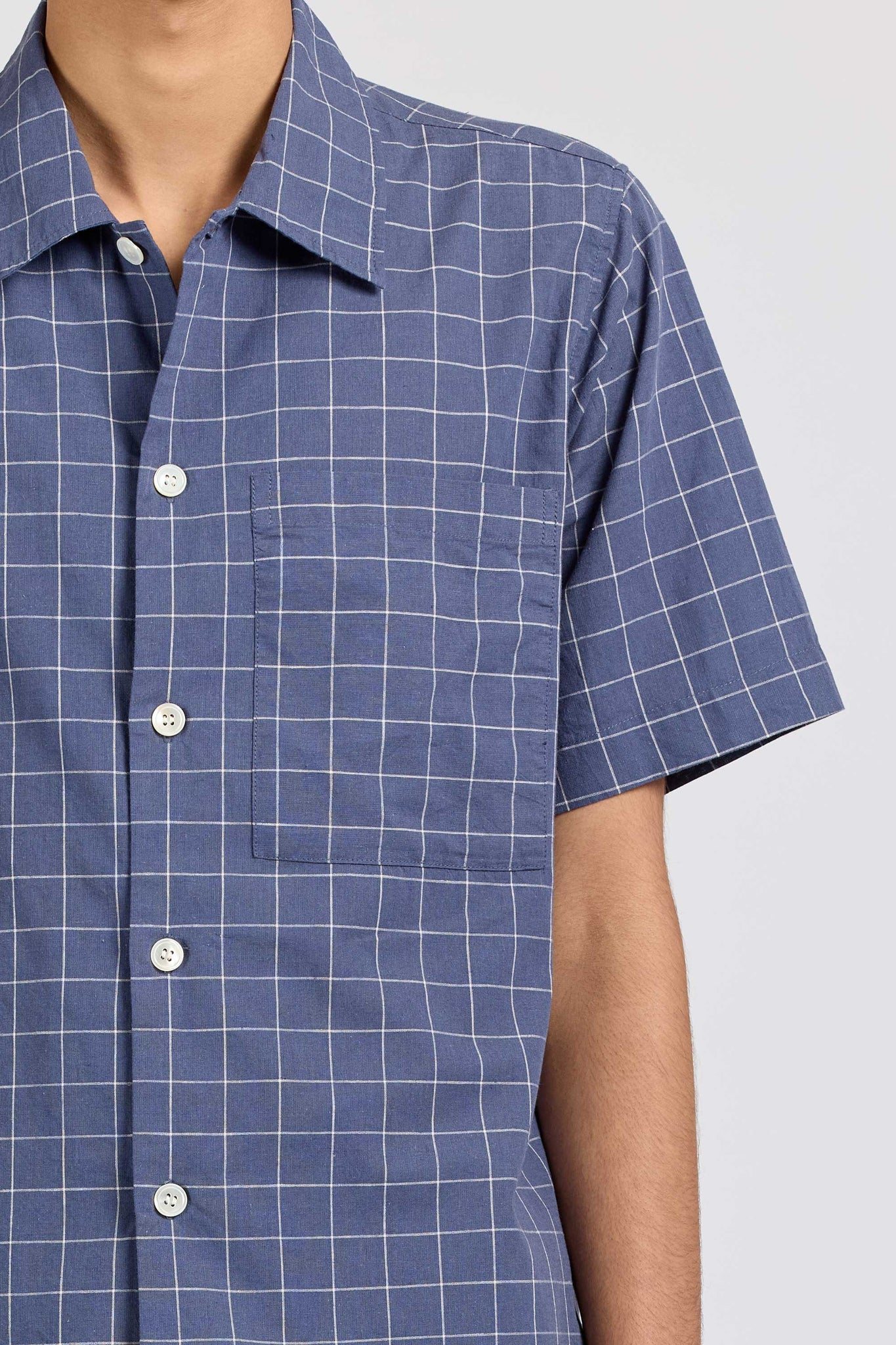 Box Shirt Short Sleeve, Square Check