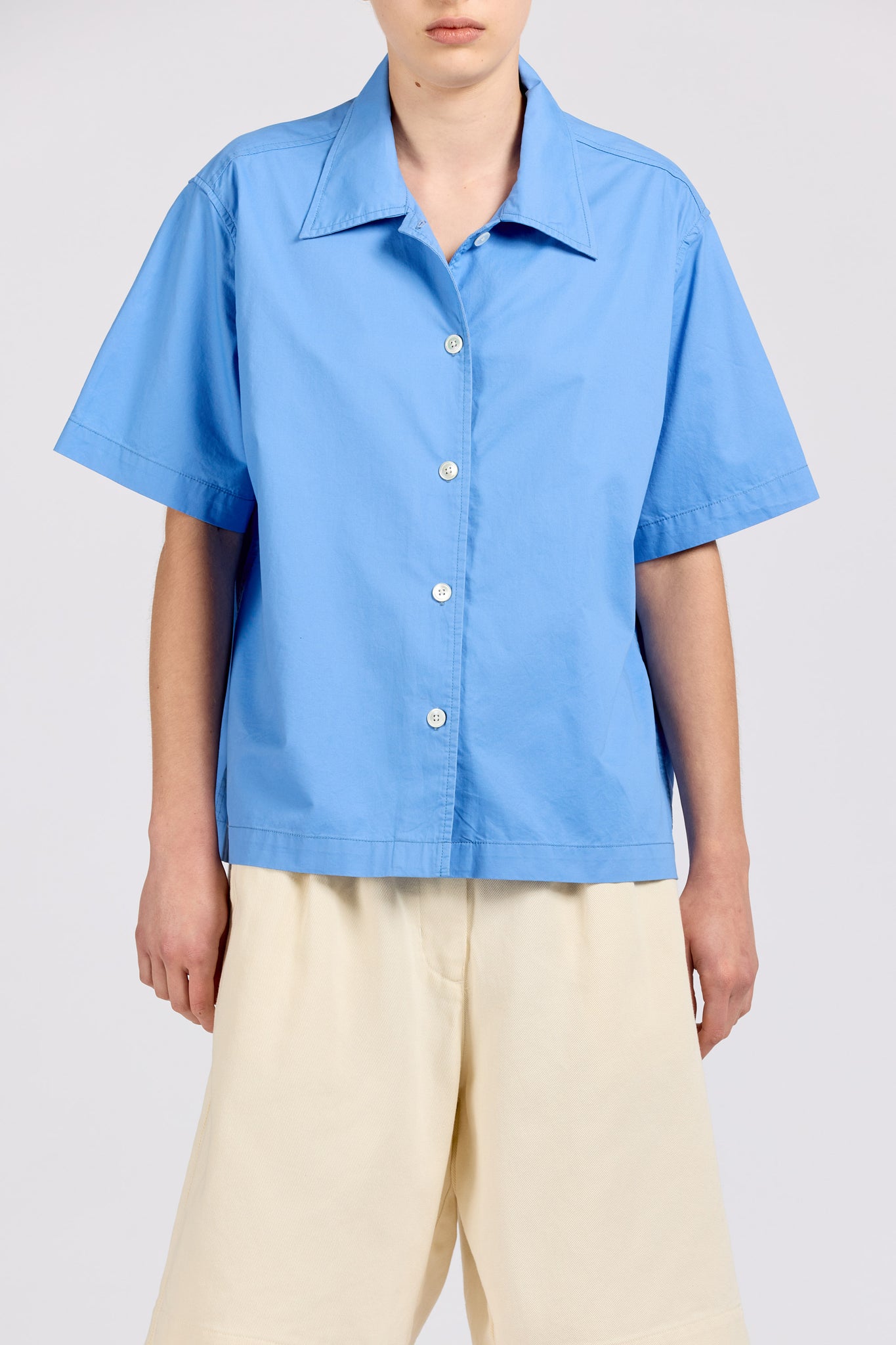 Maxi Shirt Short Sleeve, Sky Blue