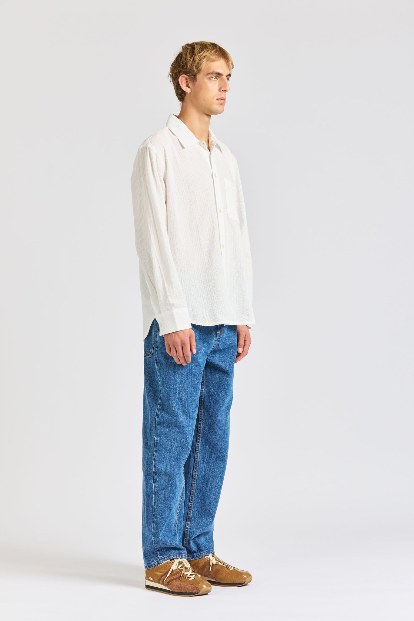 Curve Shirt, Seersucker