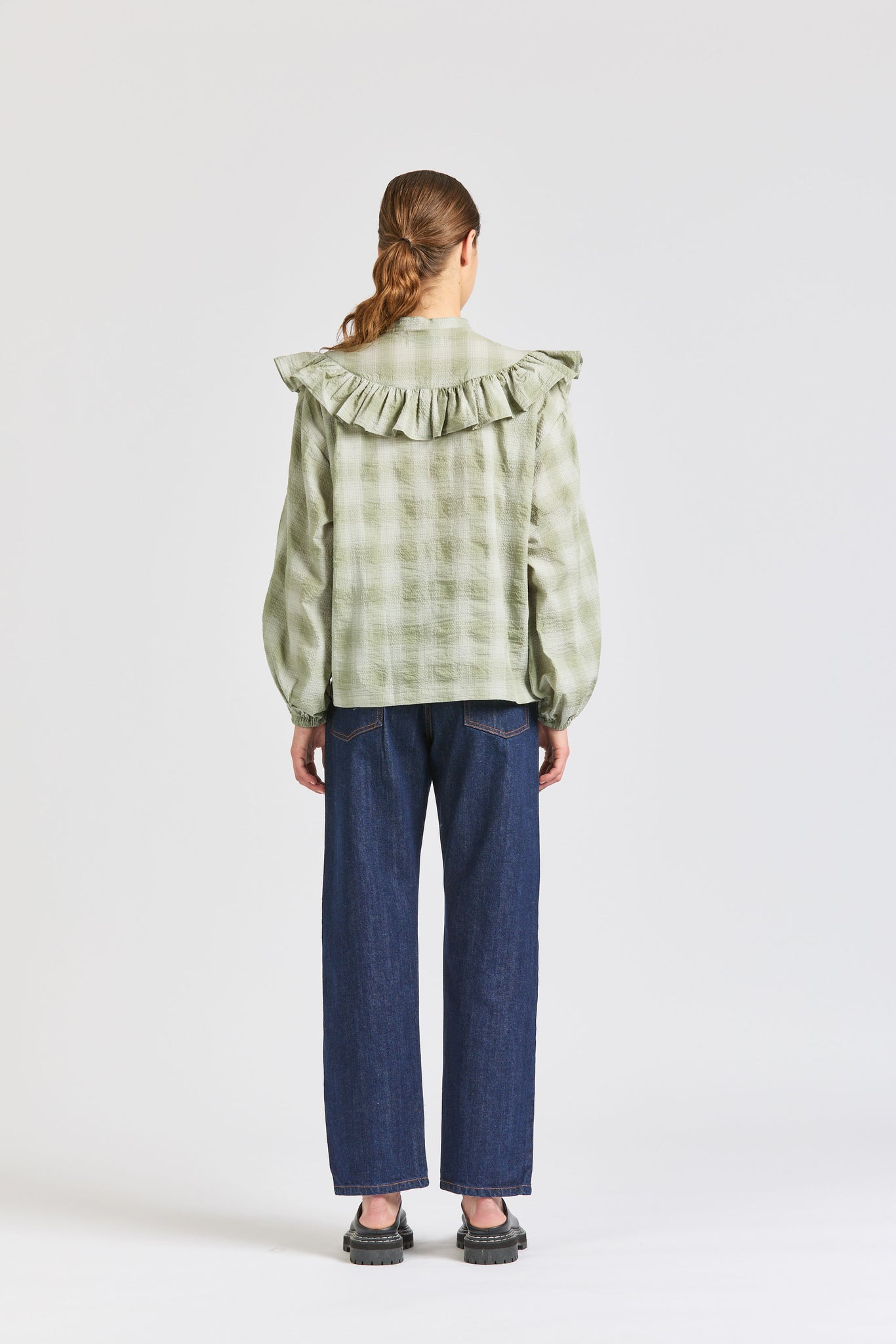 Sol Shirt, Sage Check