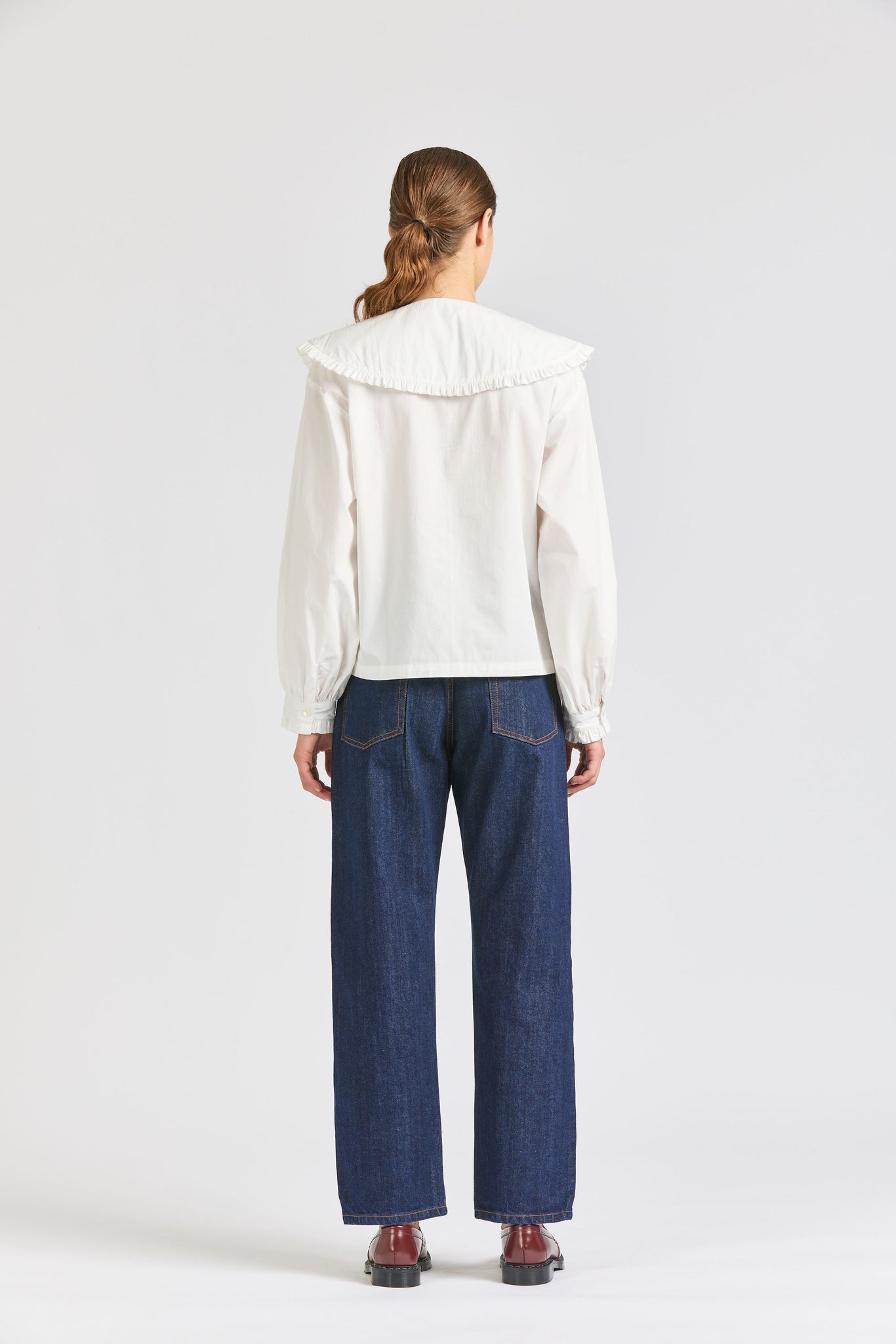 Big Frill Shirt, Poplin White
