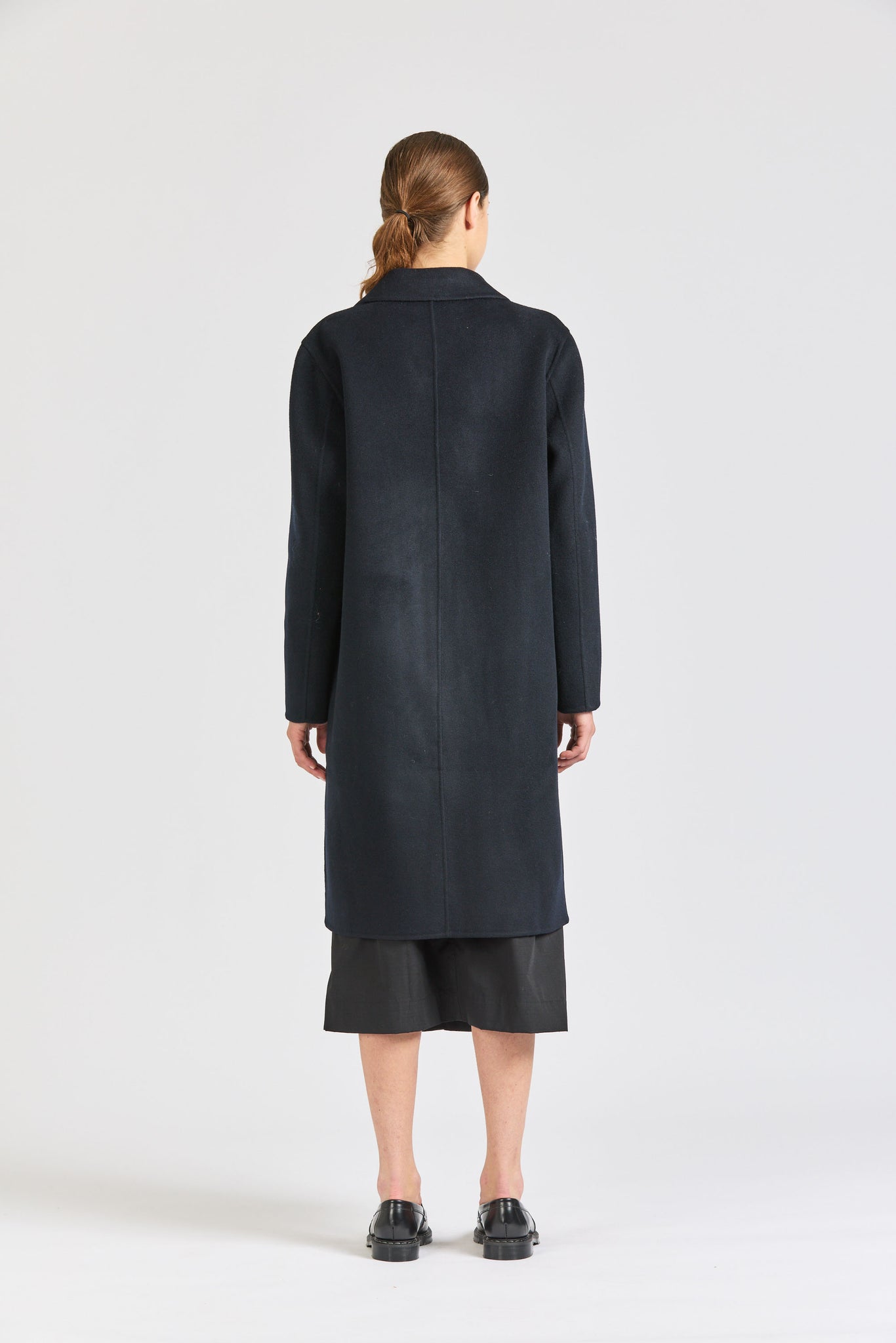 Women's Wool Overcoat, Midnight