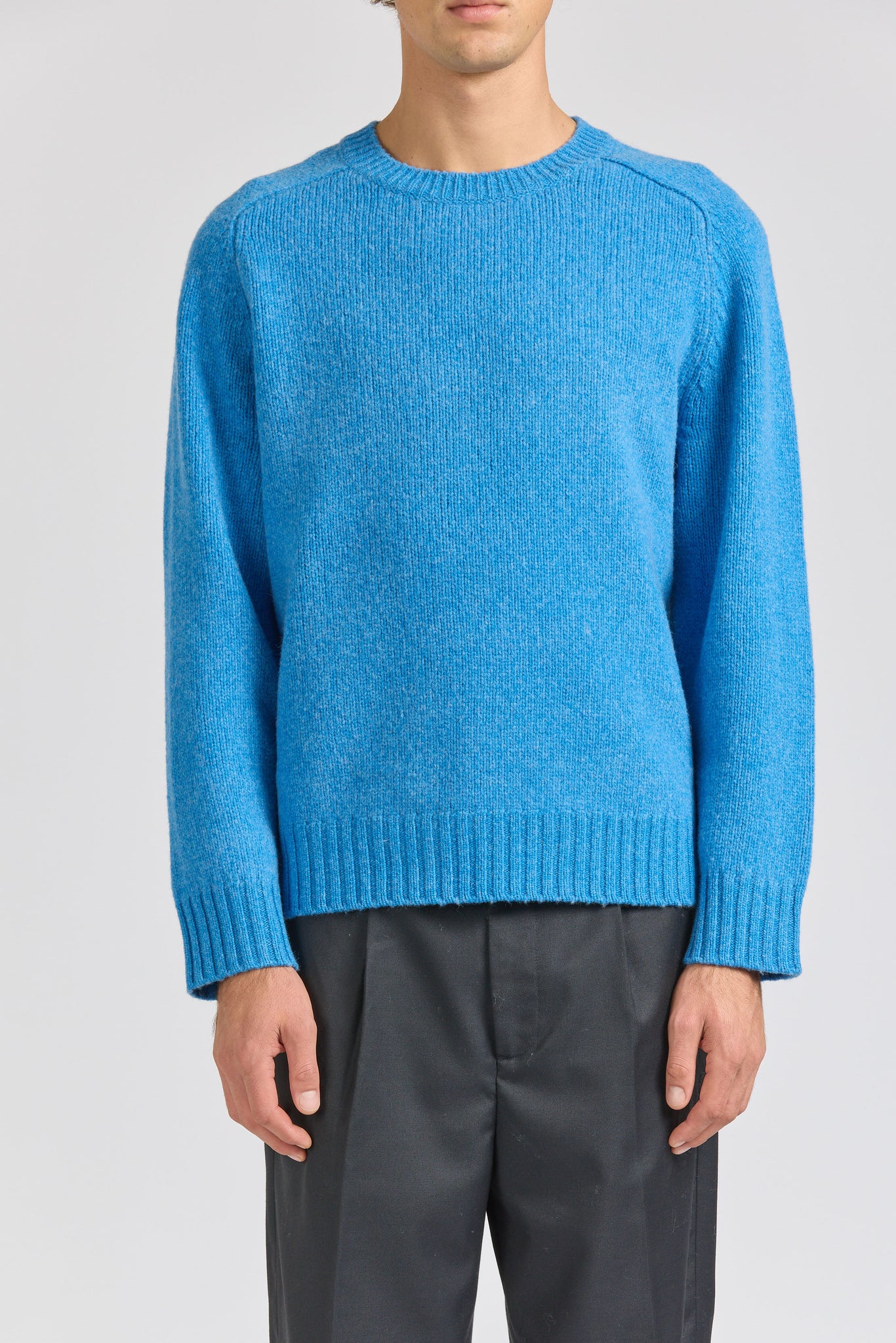Chunky Crew Knit, Azure