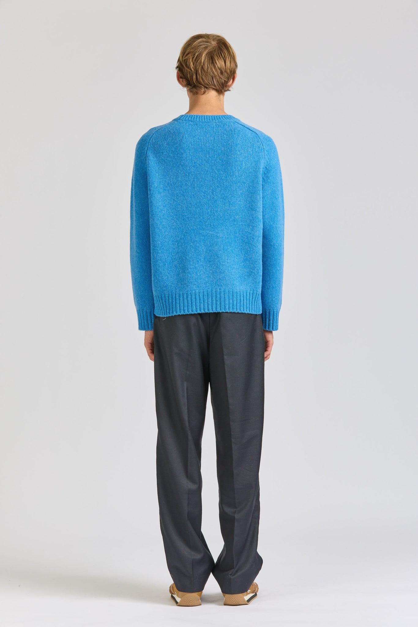 Chunky Crew Knit, Azure