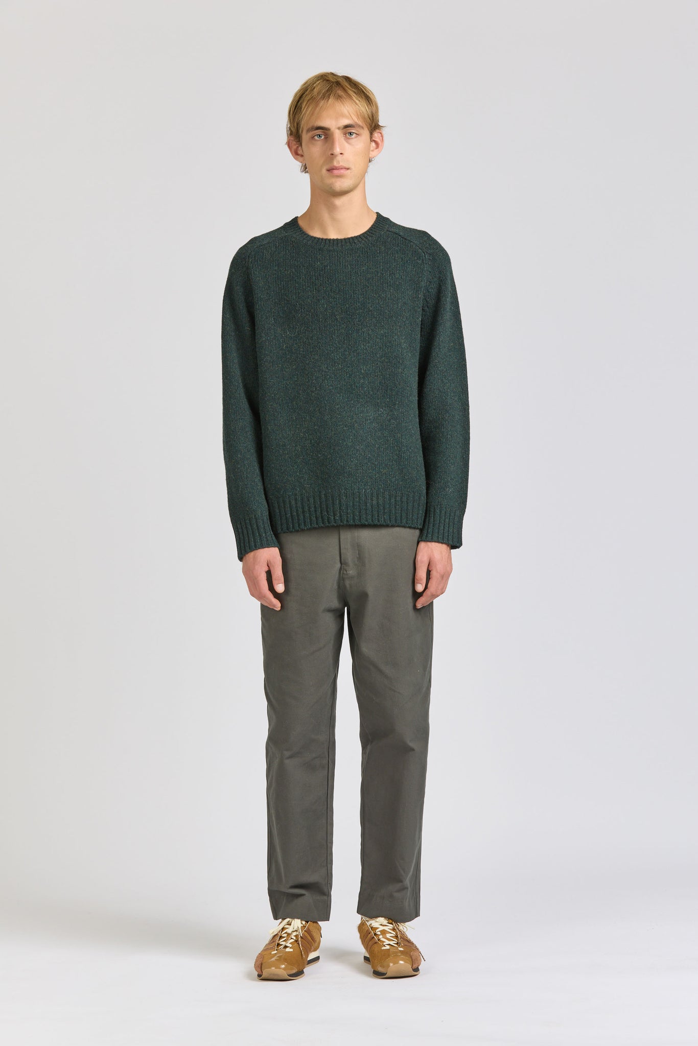 Chunky Crew Knit, Pine