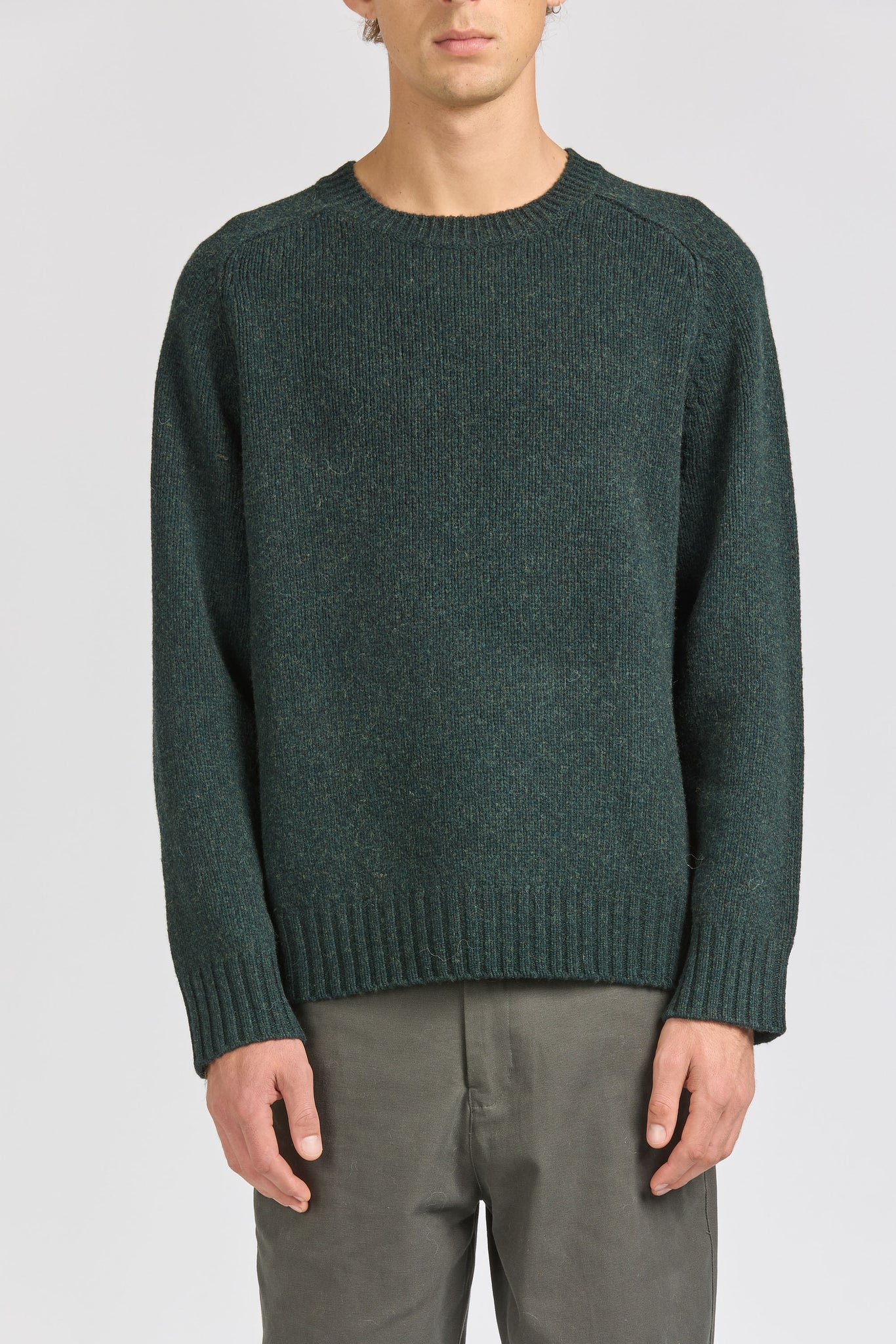 Chunky Crew Knit, Pine