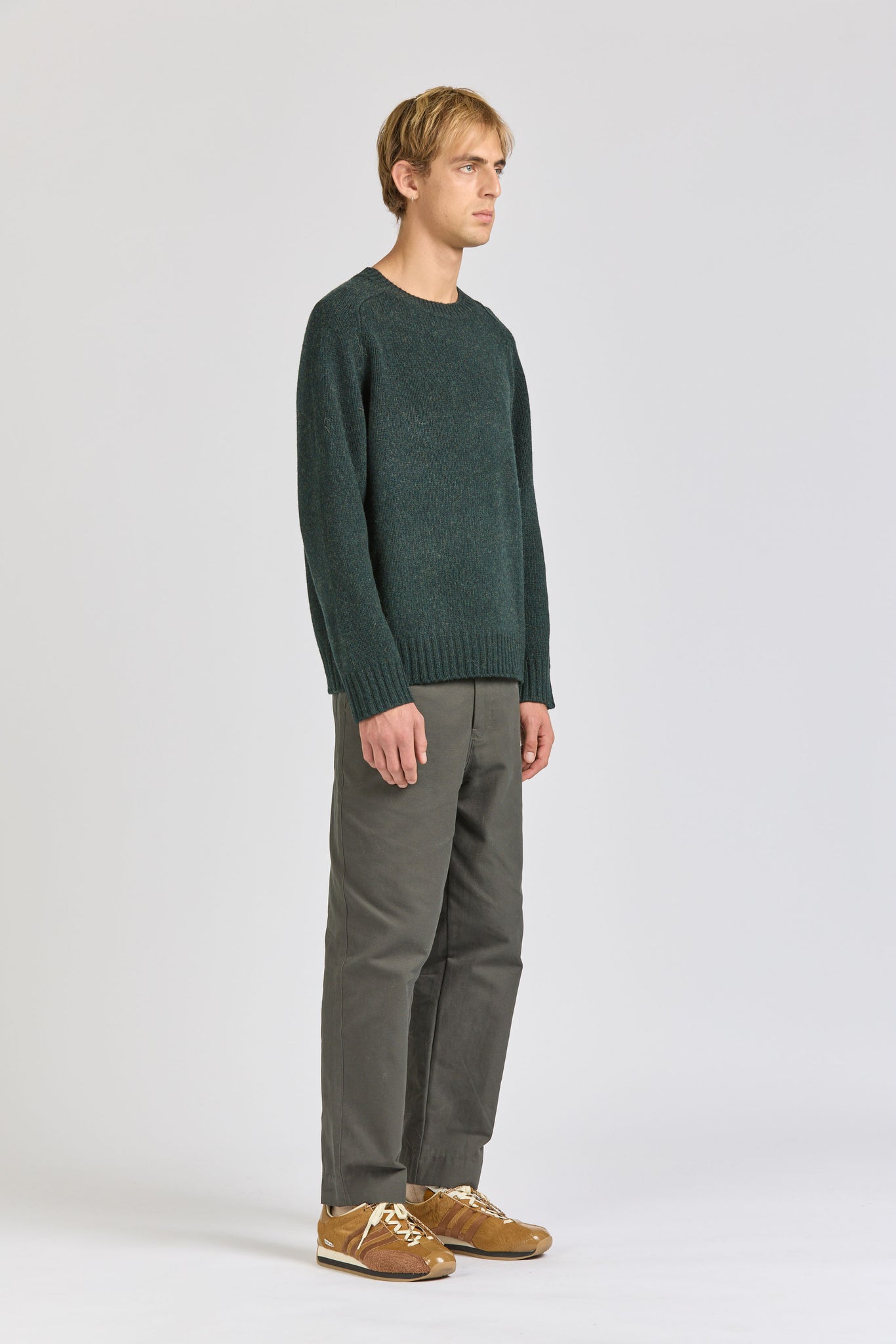 Chunky Crew Knit, Pine