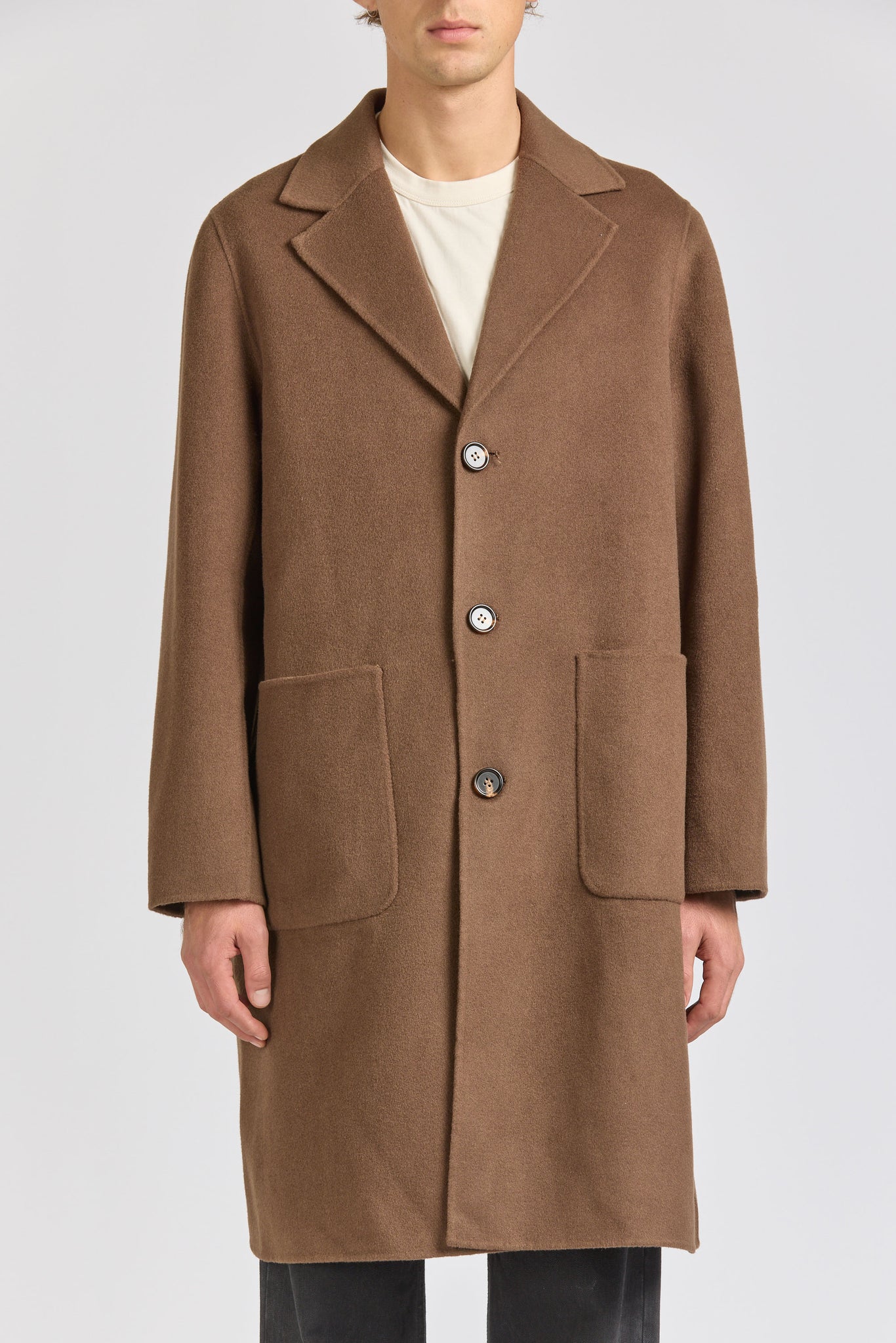 Men's Wool Overcoat, Cocoa
