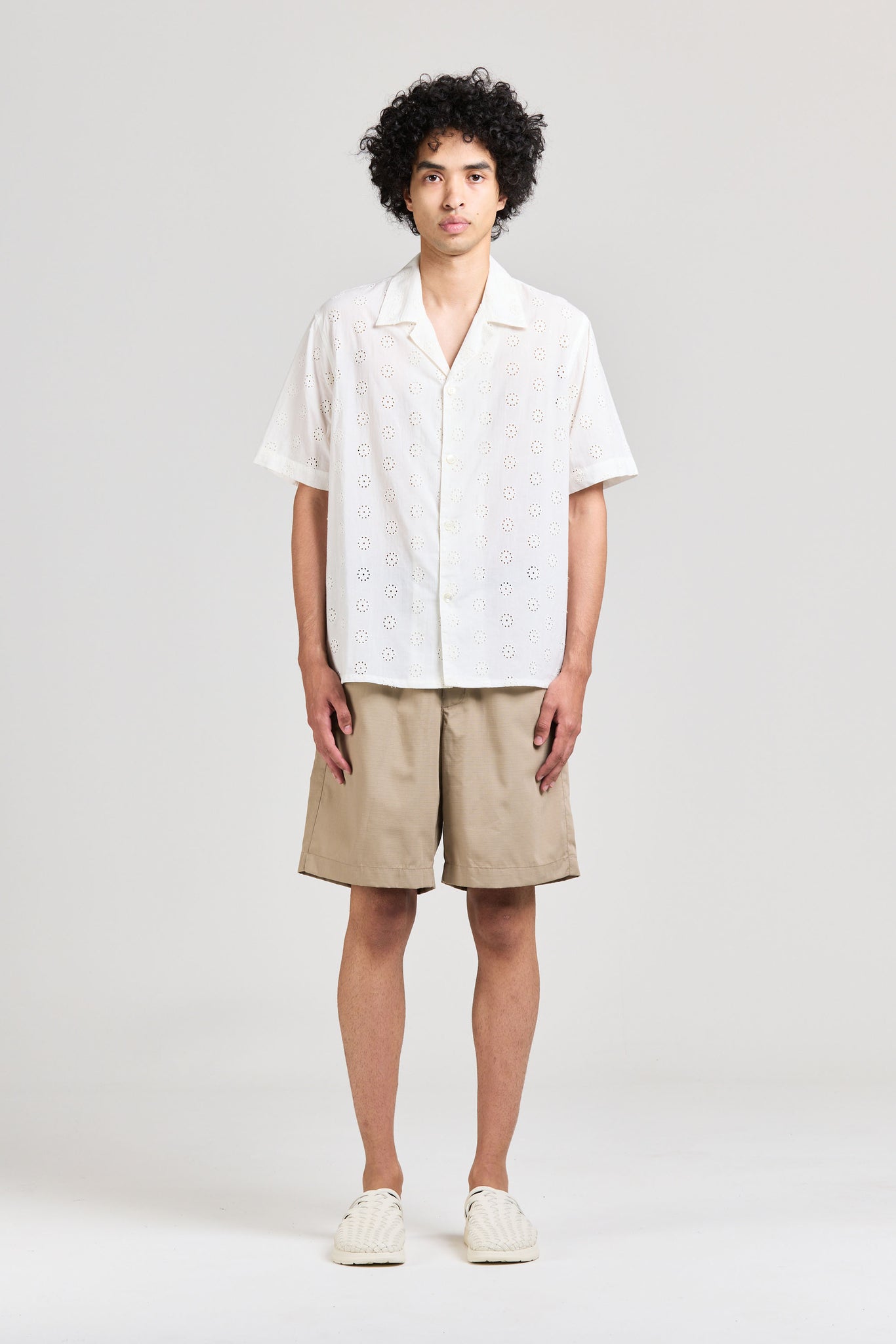 Mid West Short Sleeve, Sun Weave, White