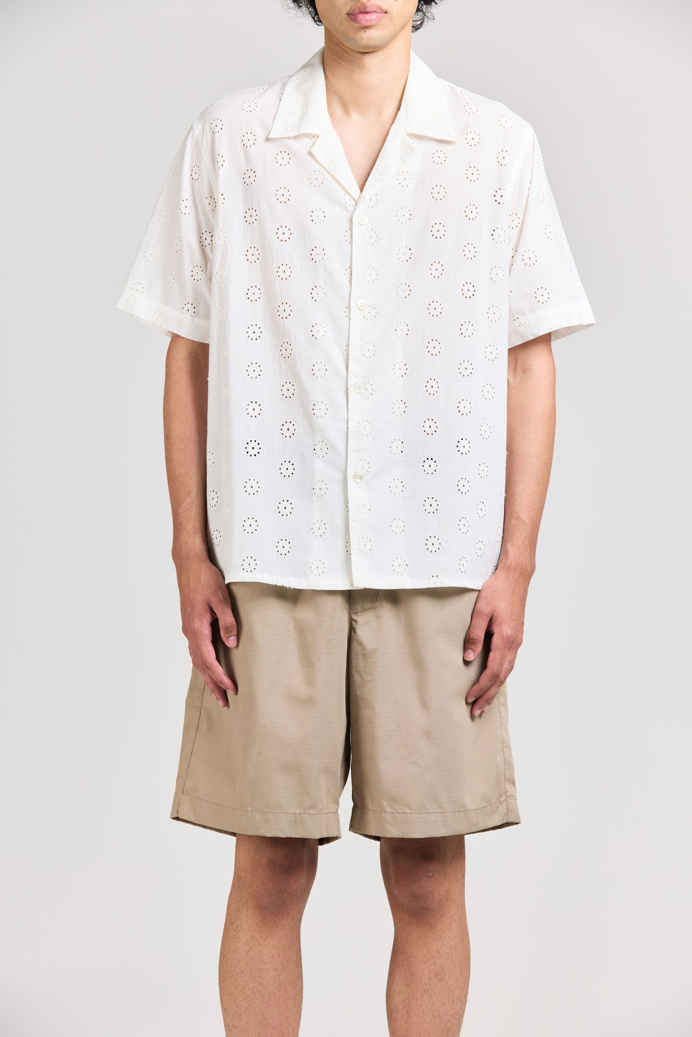 Mid West Short Sleeve, Sun Weave, White