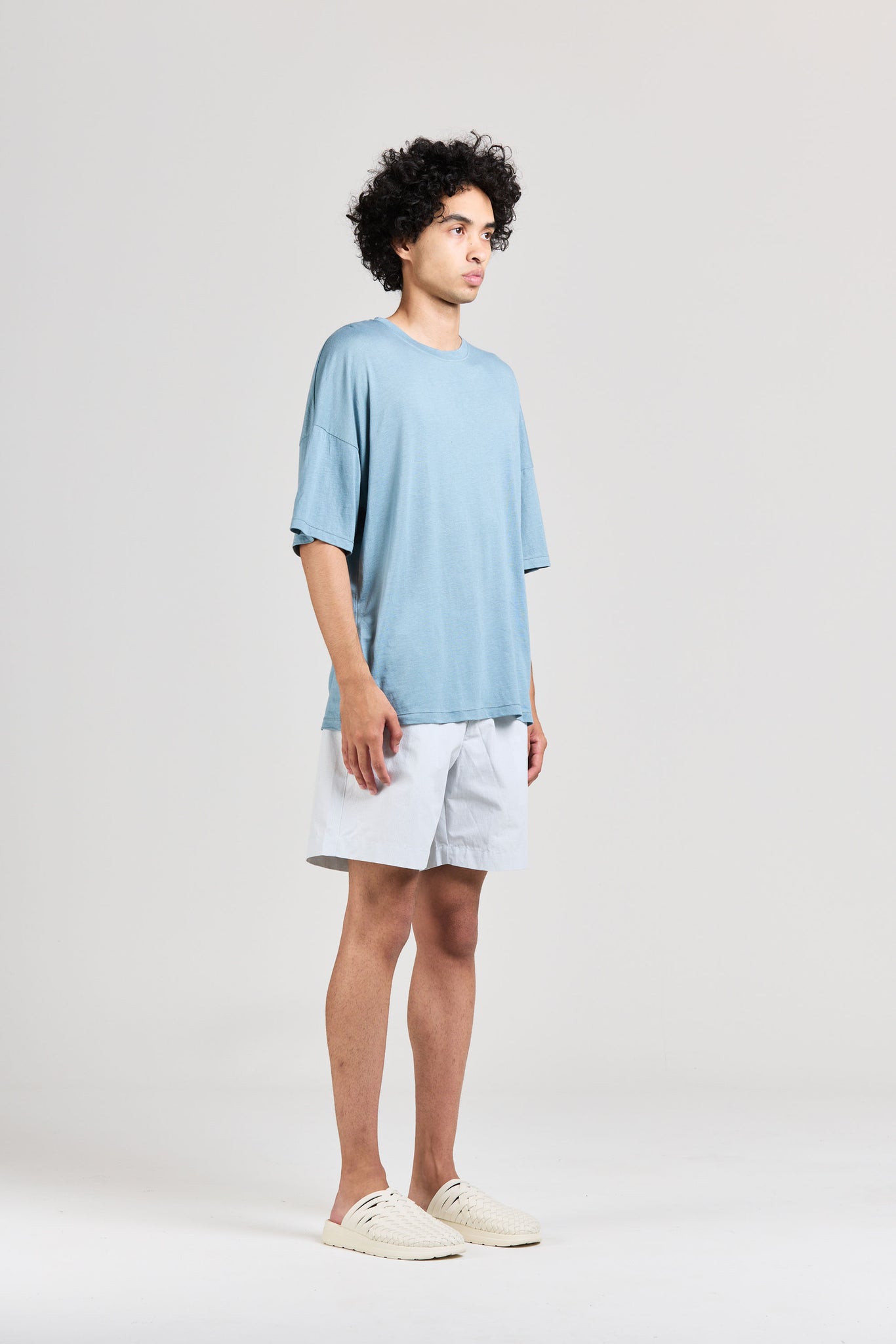 Maxi Tee, Linen Jersey, Sky Blue