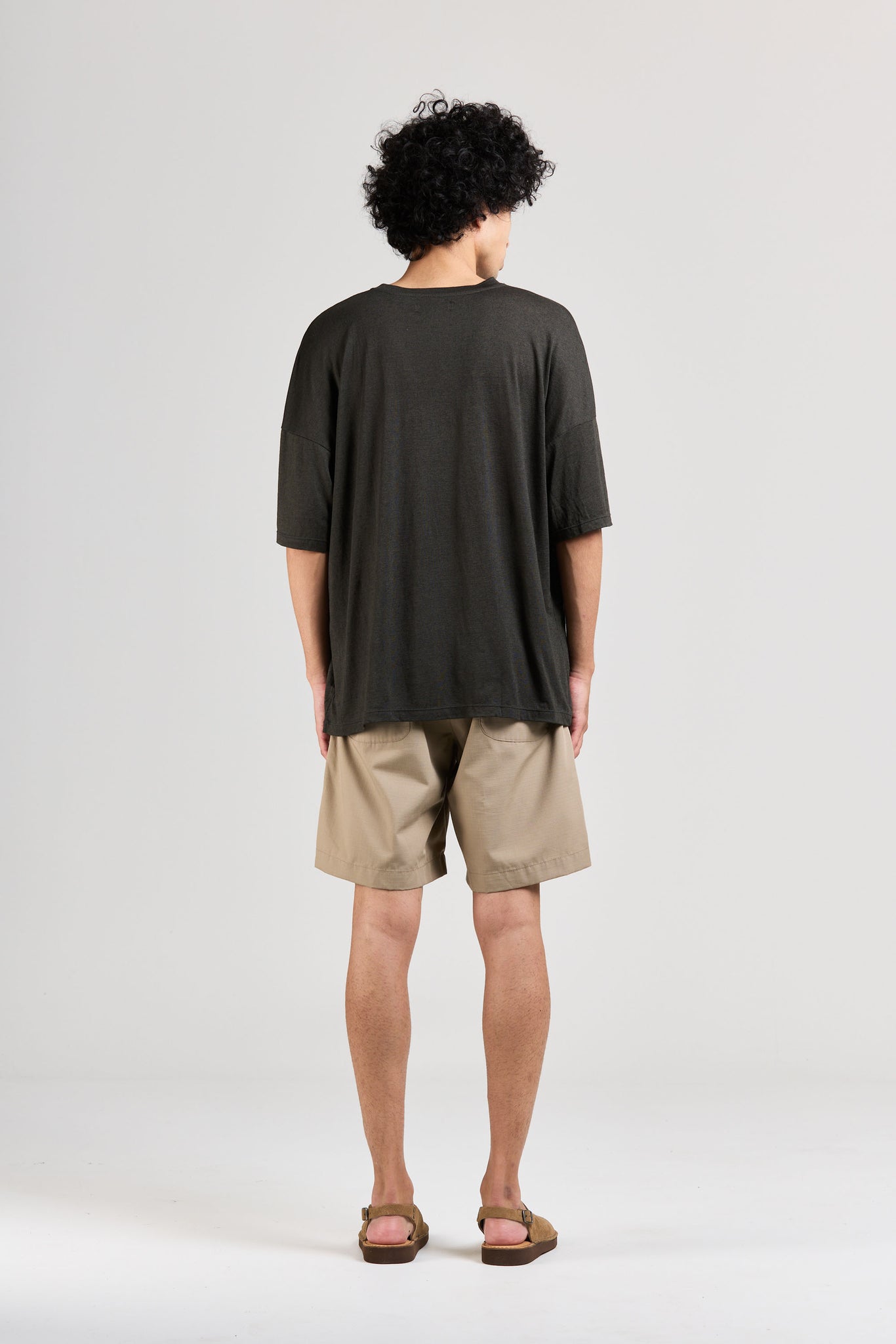 Maxi Tee, Linen Jersey, Charcoal